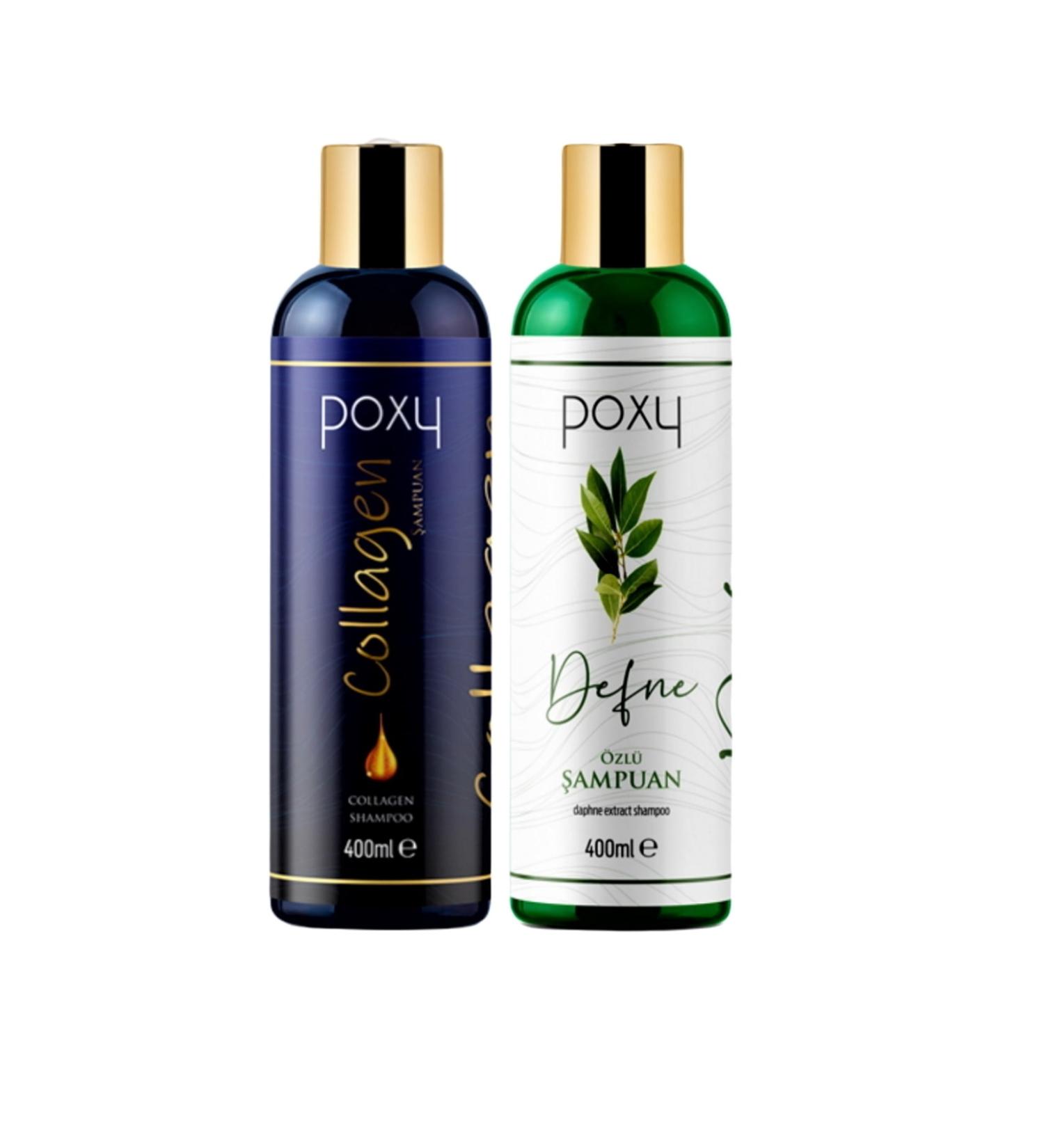 Poxy Collagen Biotin Shampoo 400 ml Laurel Extract Shampoo 400 ml.