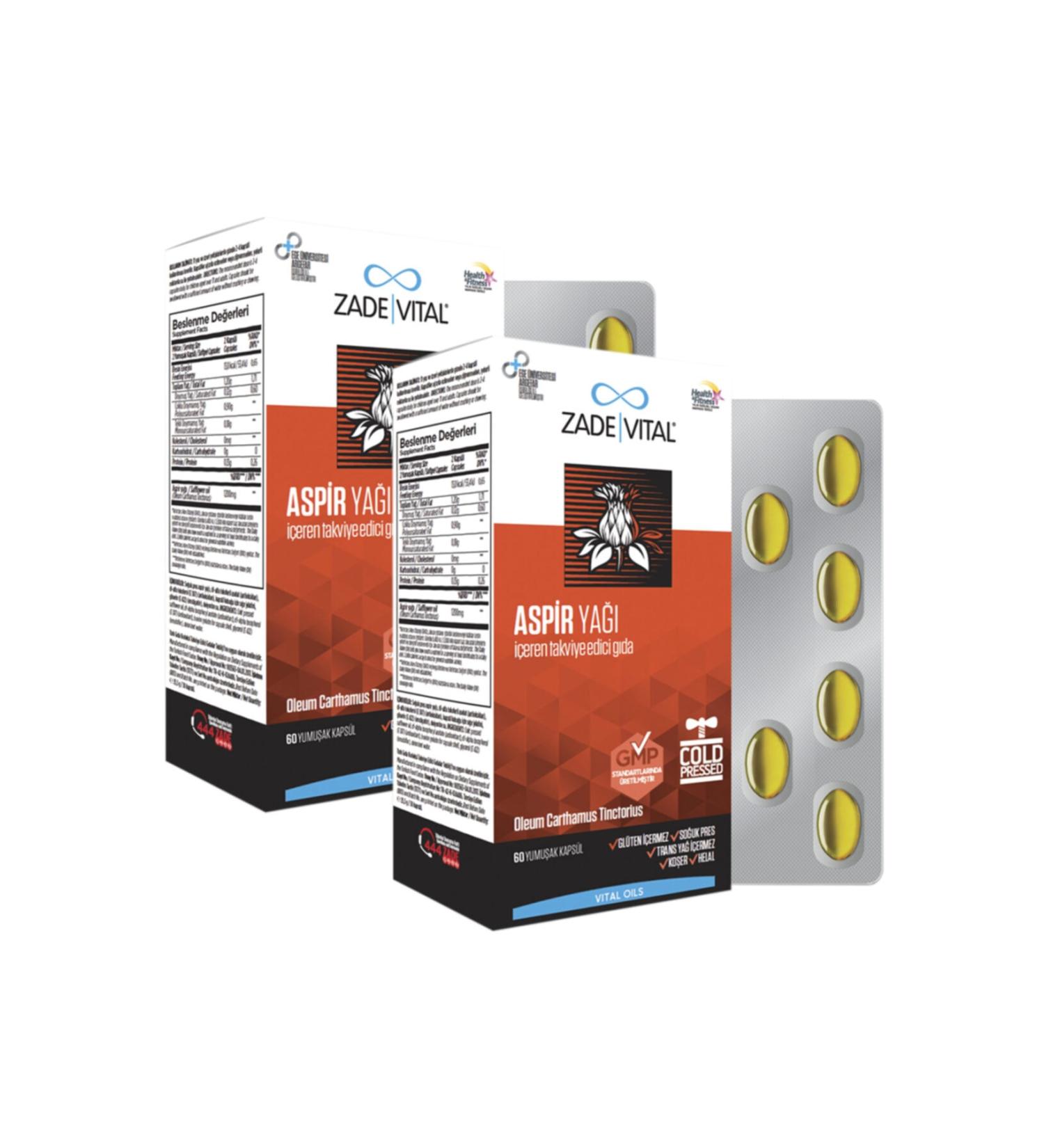 Zade Vital Safflower Oil (2 Boxes) 120 Capsules