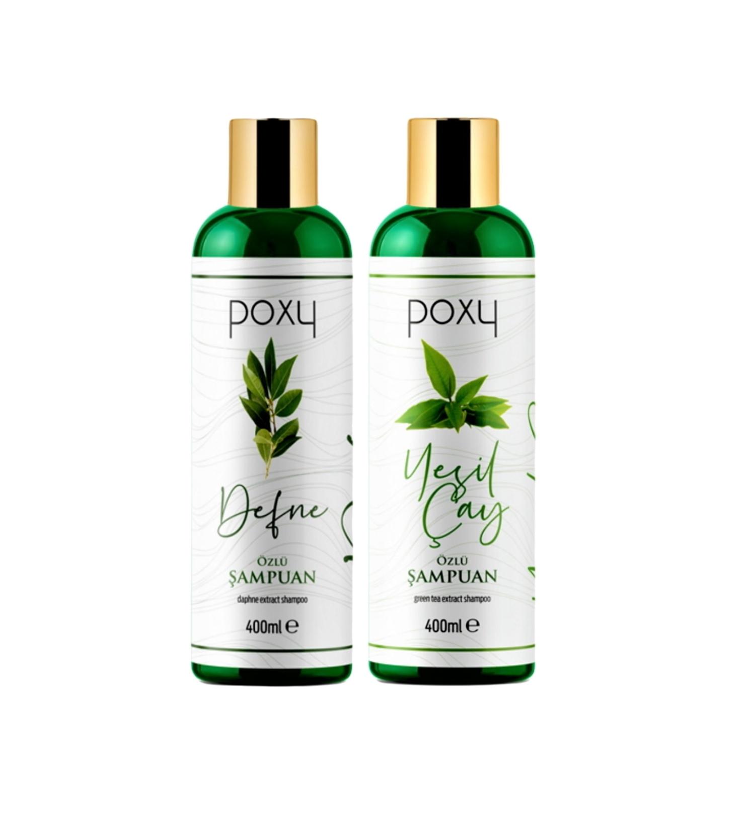 Poxy Laurel Essence Shampoo 400 ml Green Tea Essence Shampoo for Fine Hair 400 ml