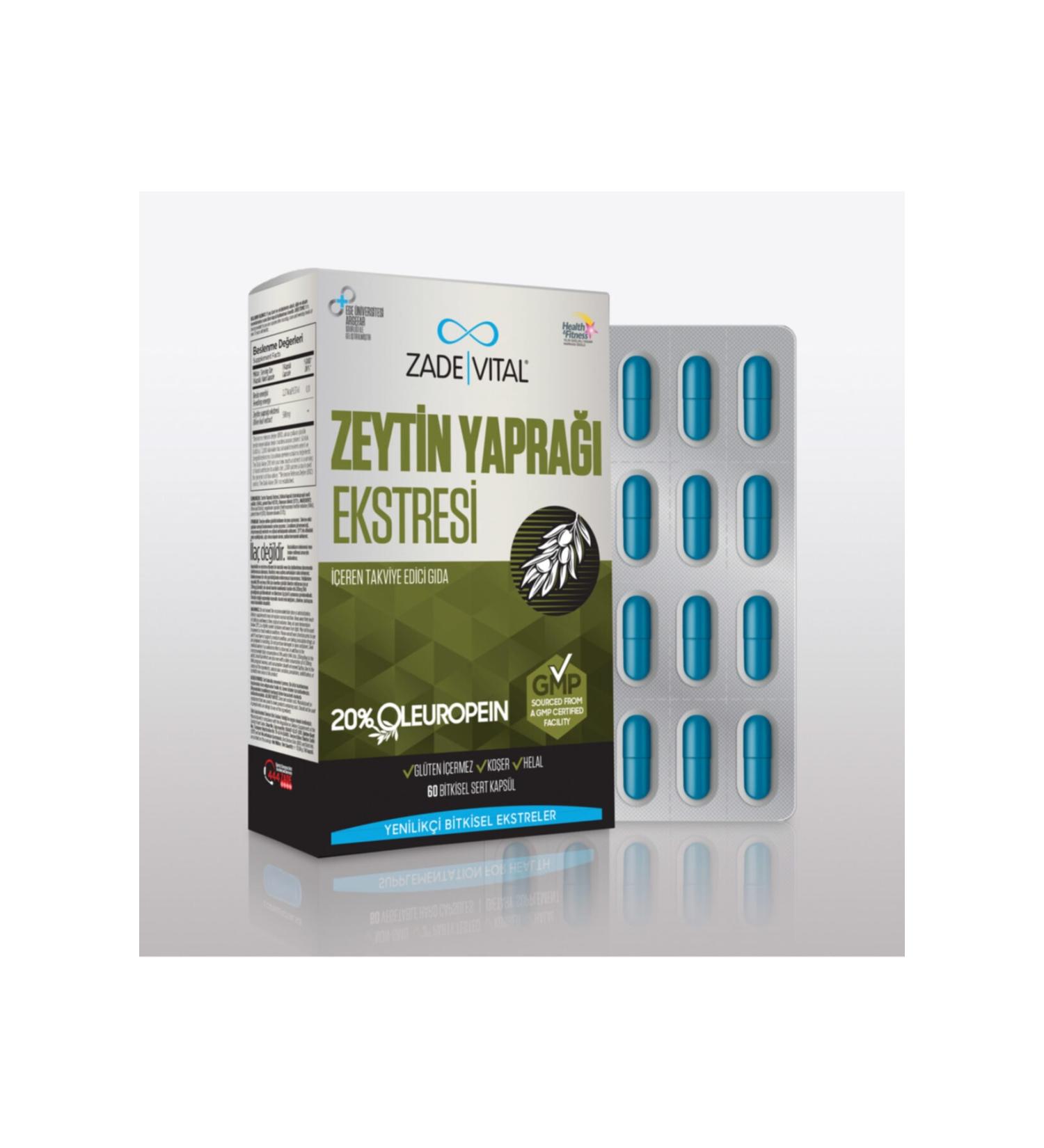 Zade Vital Olive Leaf Extract (1 Box) 60 Capsules