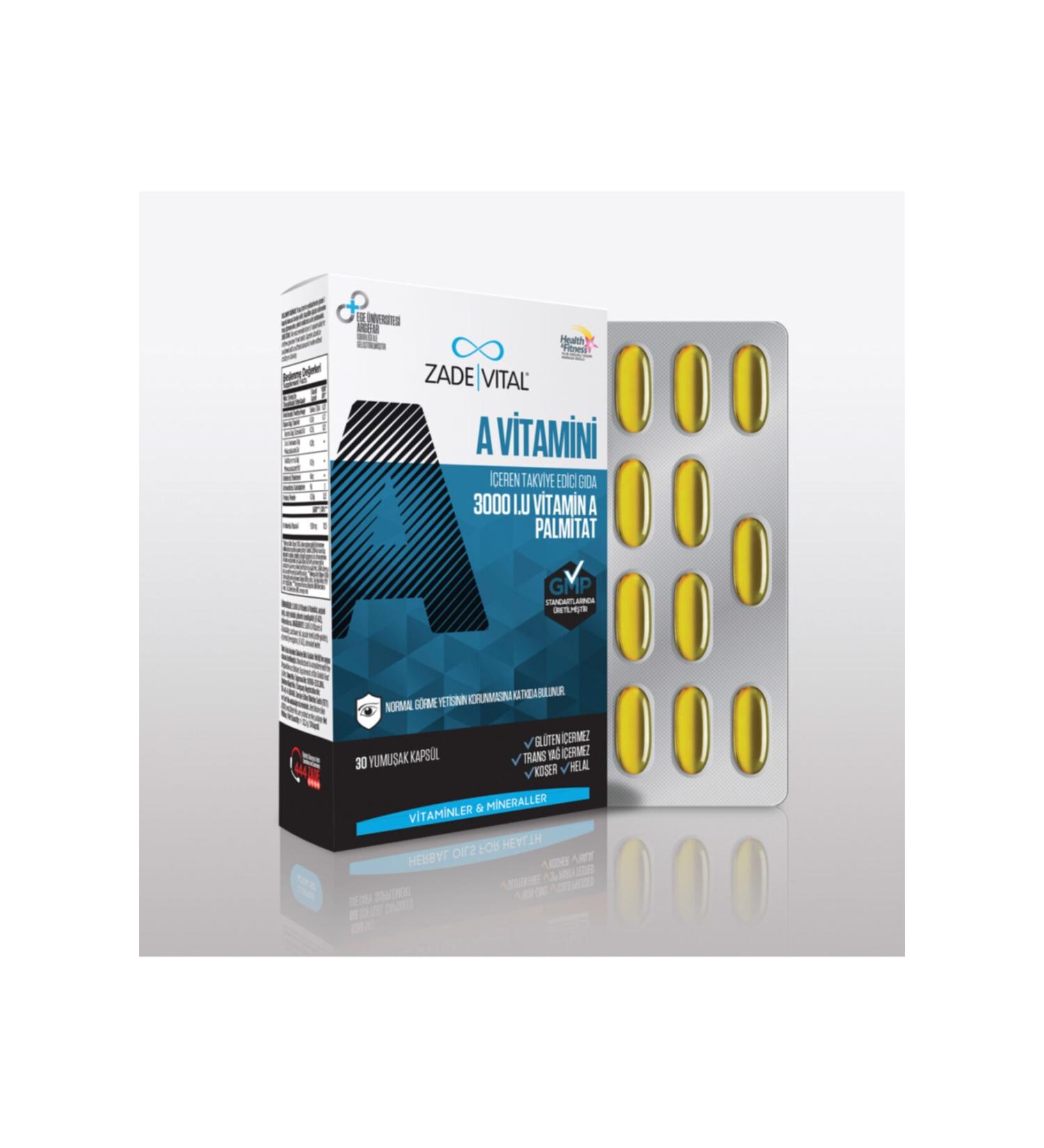 Zade Vital Vitamin A (1 Box) 30 Capsules