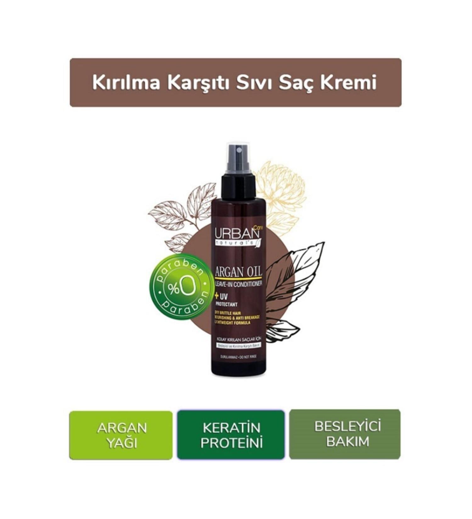 Urban Care Nourishing and Anti-Breakage Liquid Hair Conditioner with Argan Oil and Keratin 200 Ml