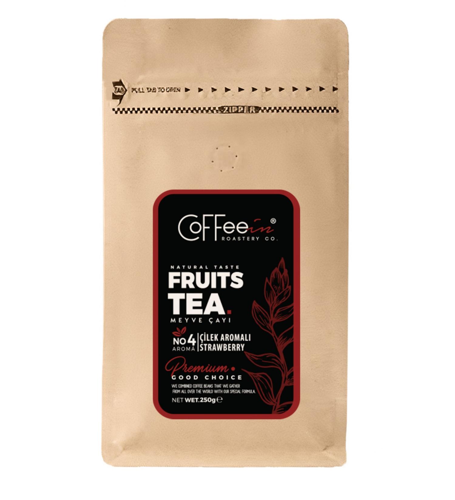 Coffeein Strawberry Flavored Fruit Tea 250gr