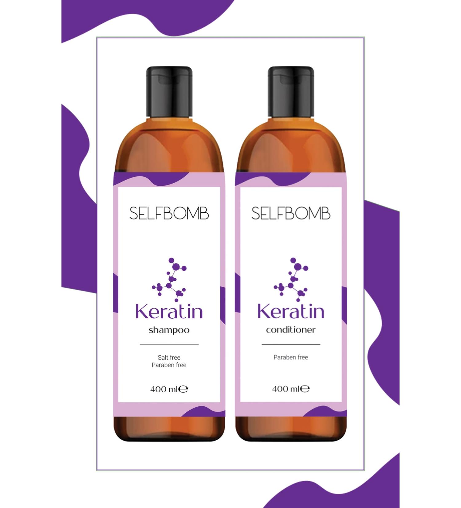 SelfBomb Paraben and Sulfate Free Keratin Hair Care Set