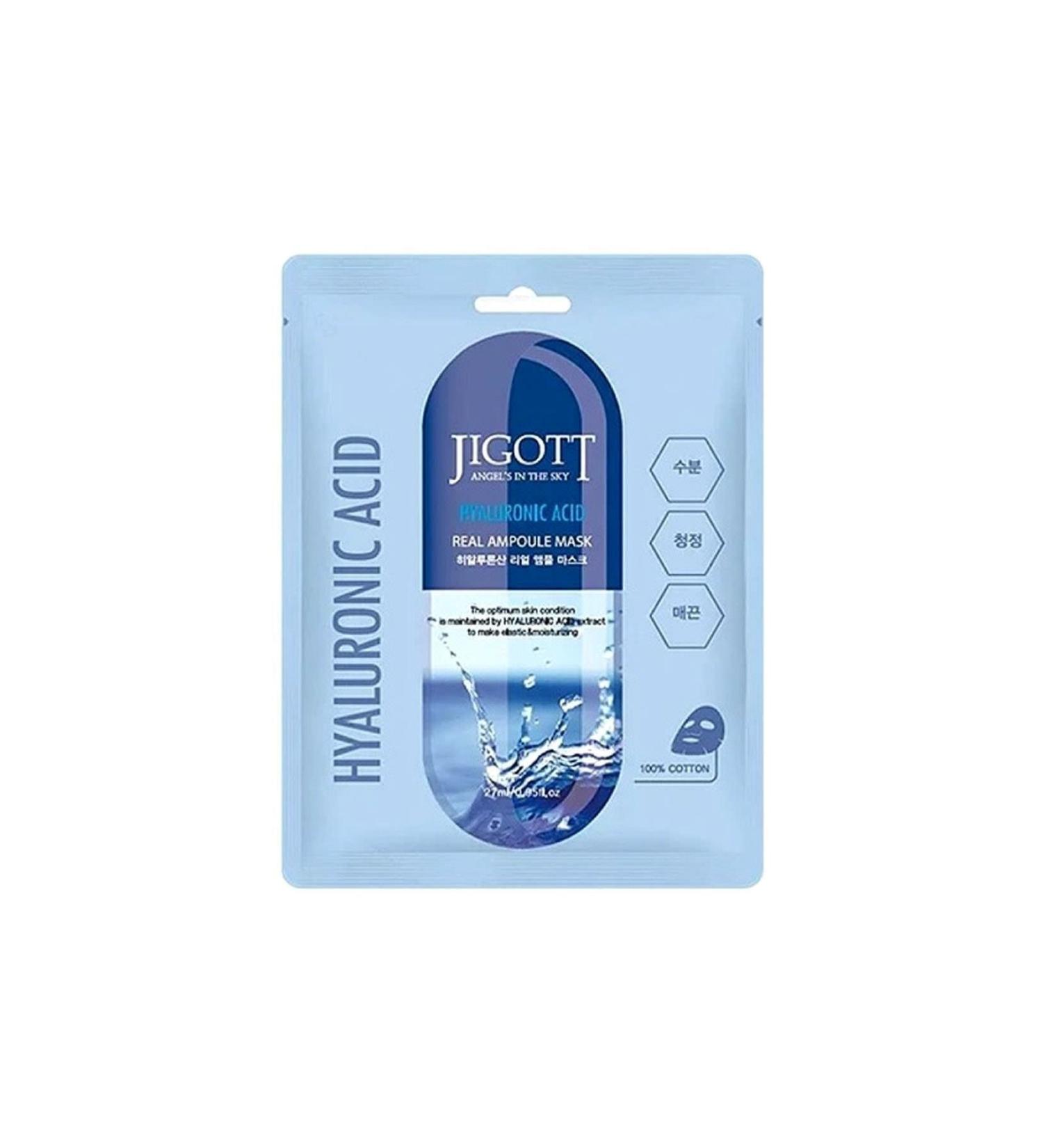 Jigott Hyaluronic Acid 3 Layer Intensive Effect Moisturizing Real Ampoule Mask - Buy Online on GoSupps.com