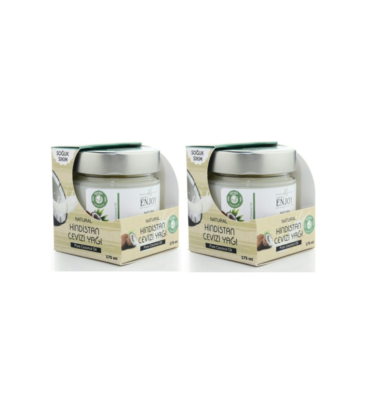 Enjoy Coconut Oil Pure Natural Cold Pressed 175 Ml 2 Pieces