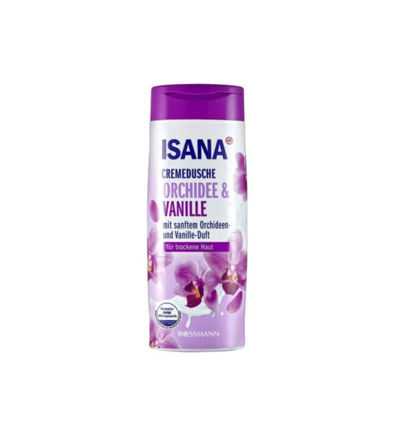 ISANA Shower Gel Cream Orchid & Vanilla Essence Dry Skin Moisturizing 300 Ml