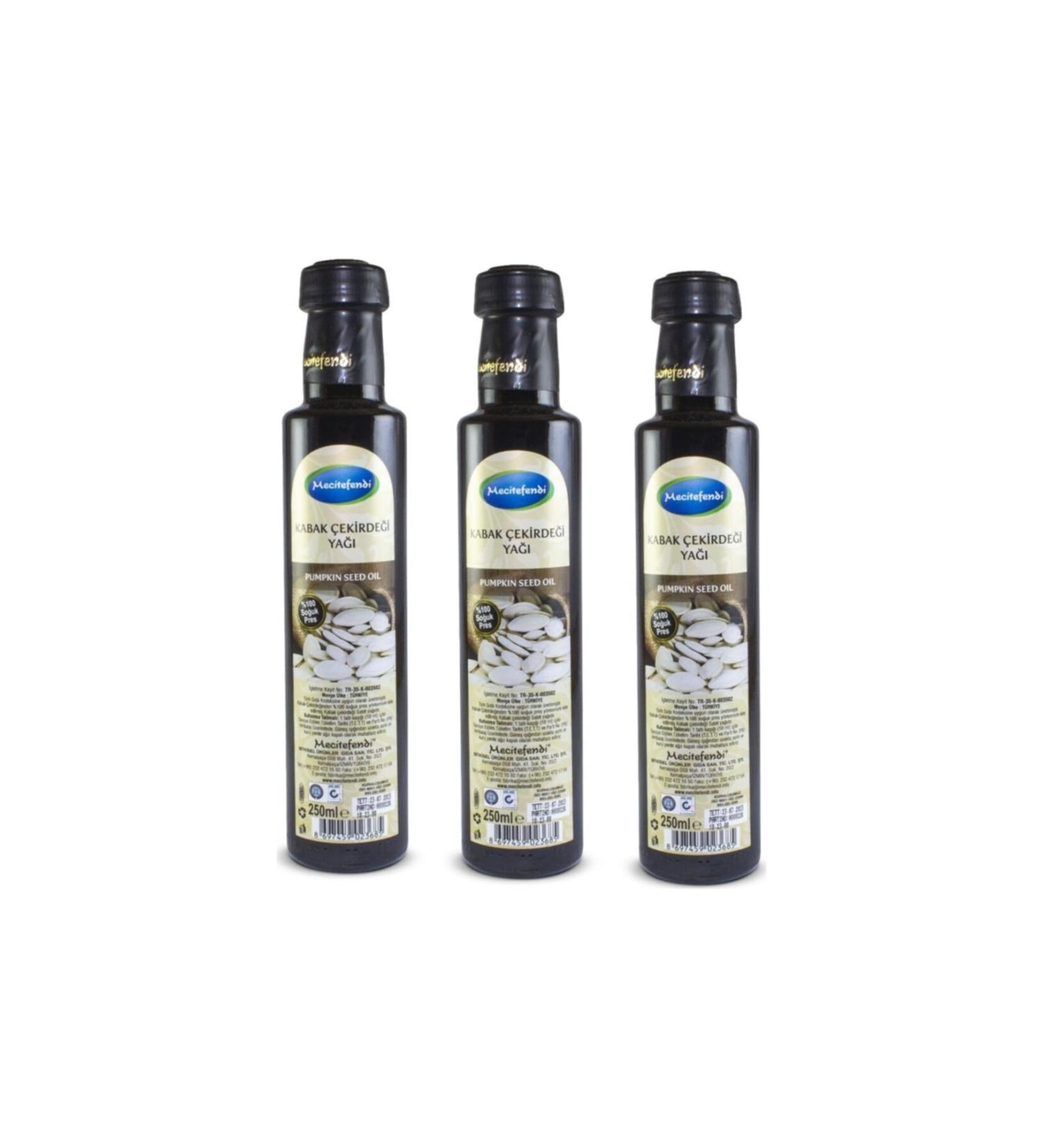 Mecit Efendi 3 Pieces Pumpkin Seed Oil 3x250 Ml