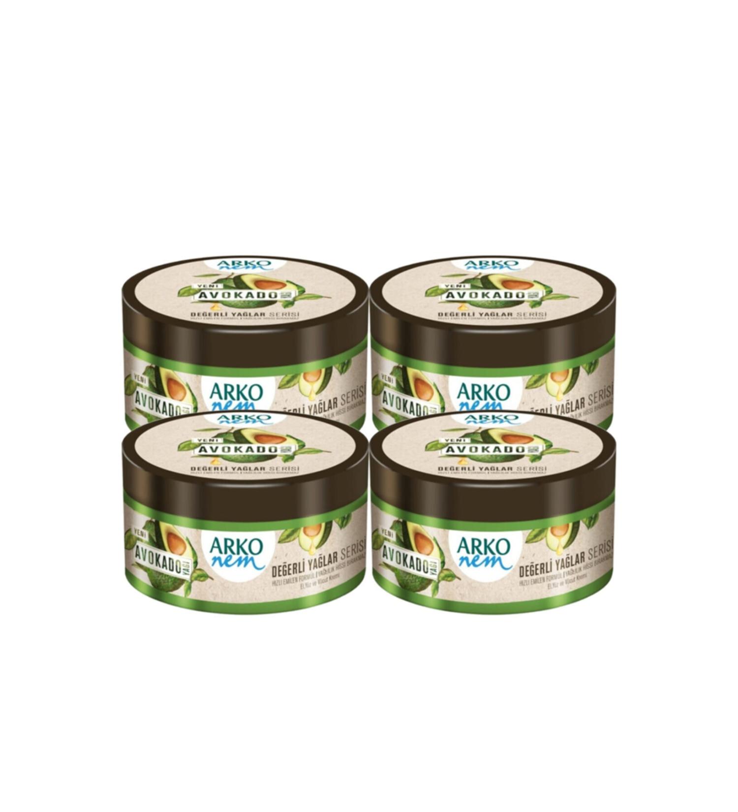 Arko Nem Cream Precious Oils Avocado 250 Ml X 4 Pieces - Buy Online on GoSupps.com
