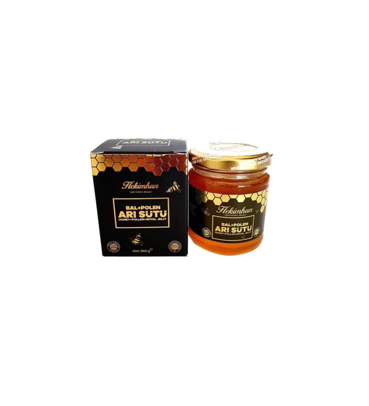 Hekimhan Honey Pollen Royal Jelly Propolis Mix 240 Gr