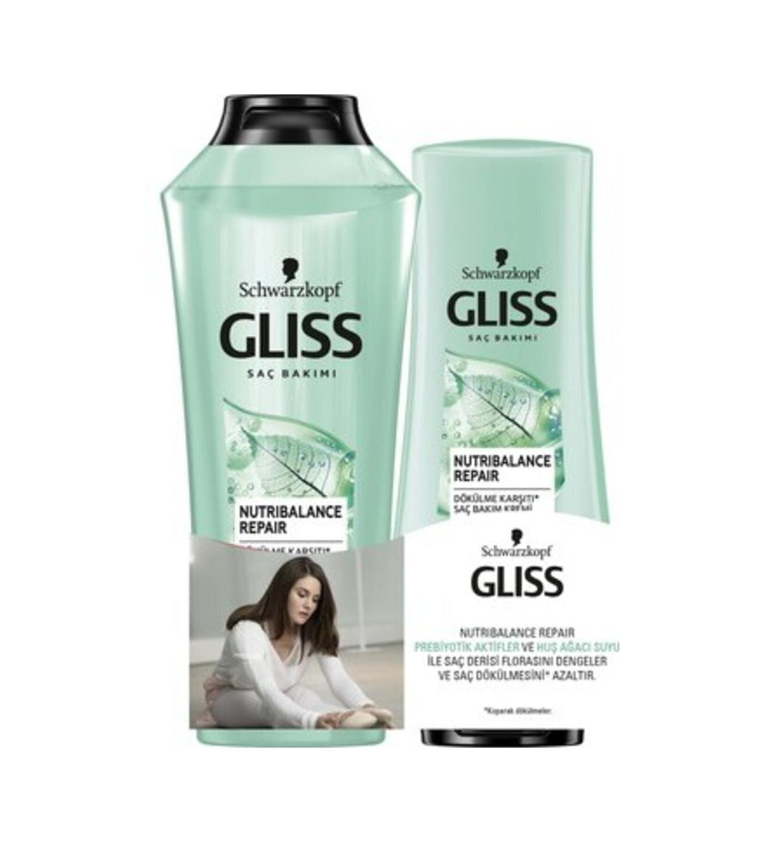 Gliss Nutribalance Shampoo 360 ml + Conditioner 360 ml