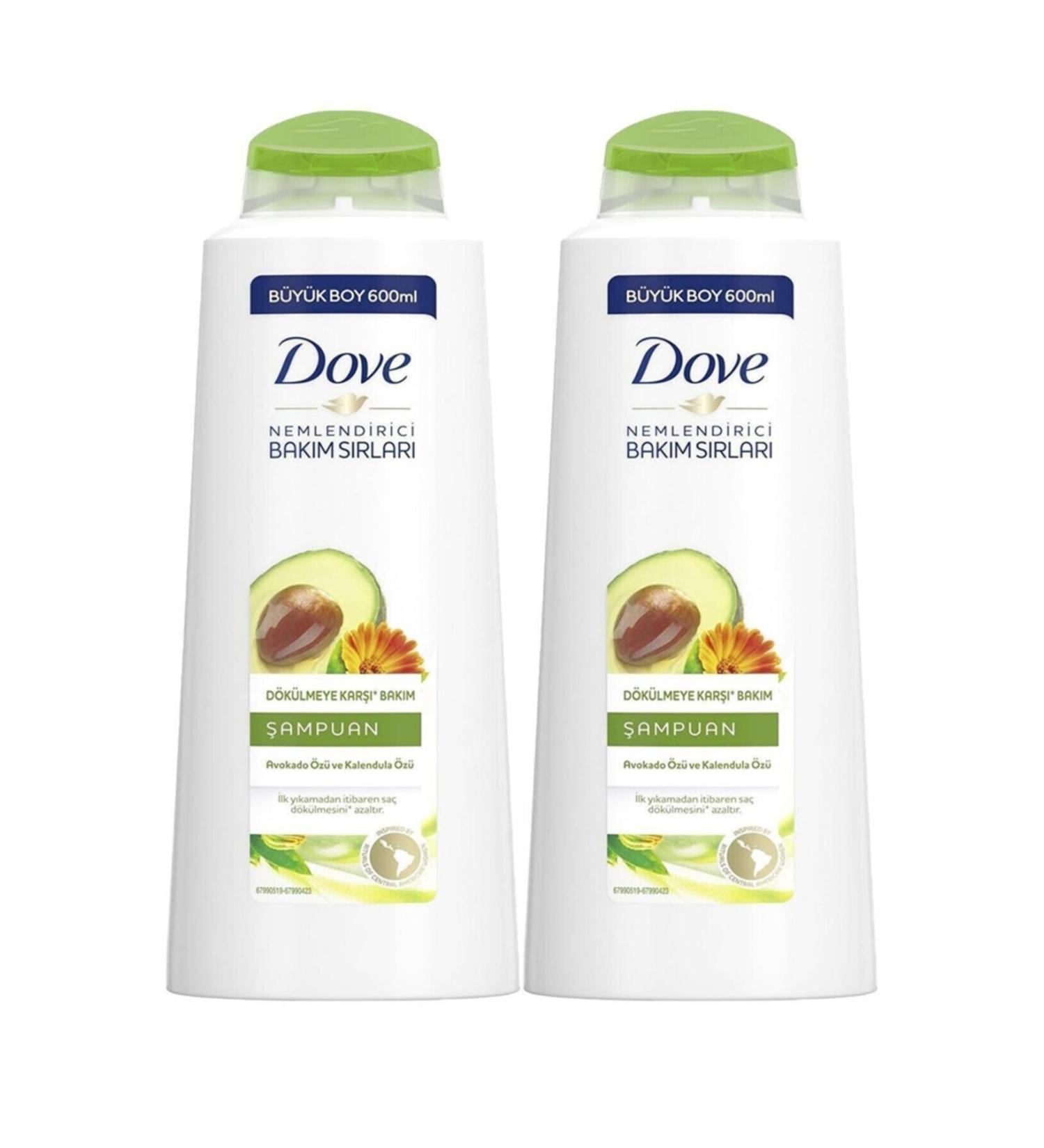 Dove Shampoo Avocado Oil Kalen. Extract 600 Ml (2 Pieces)