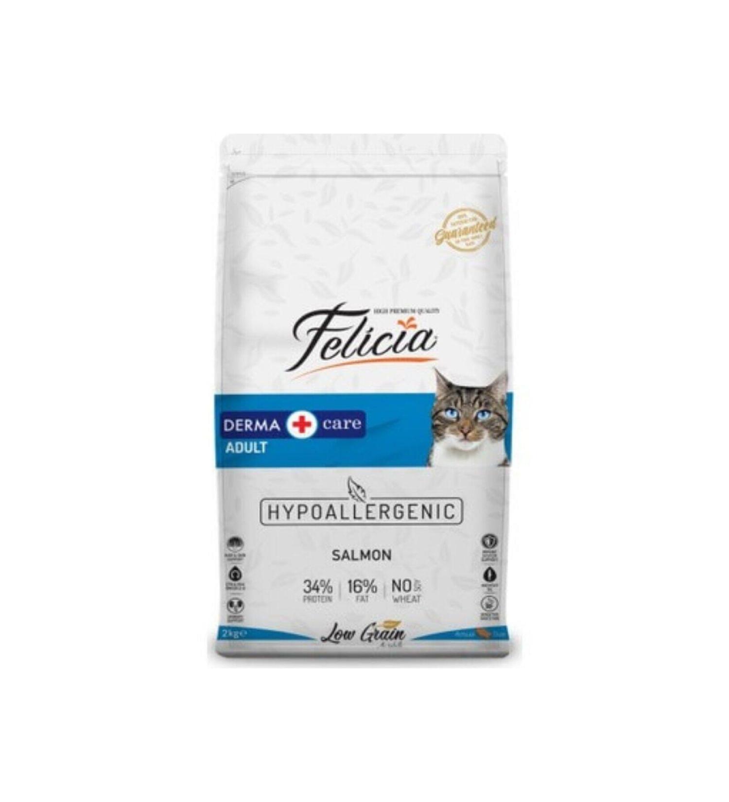 Felicia Hypoallergenic Low Grain Cat Food with Salmon 2kg