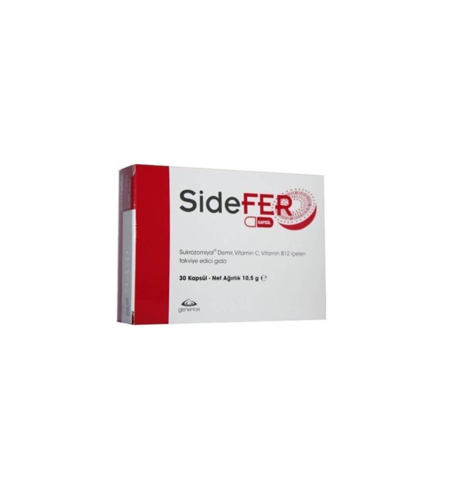 Generica Sidefer Vitamin C And Vitamin B12 30 Capsules