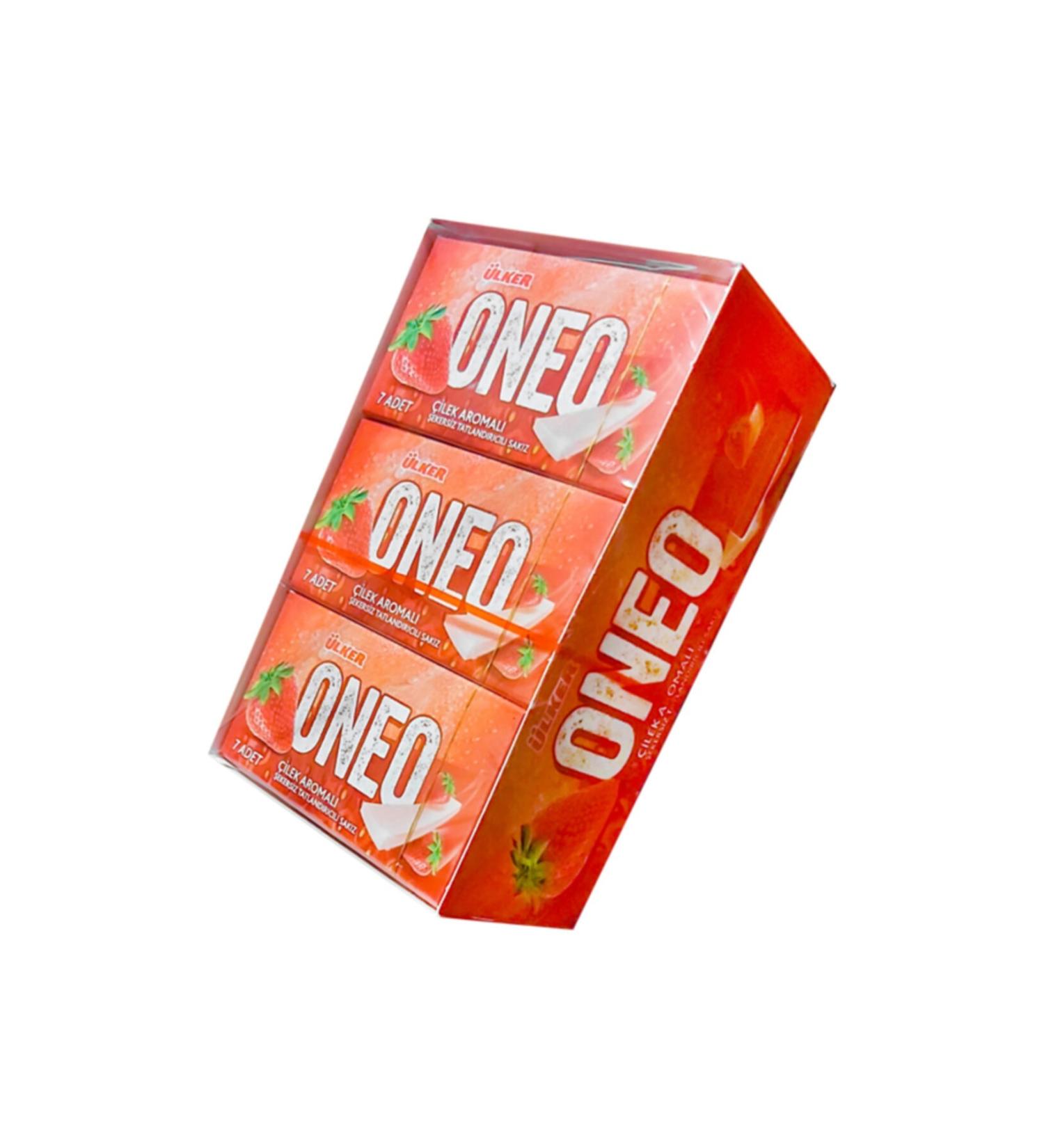 Oneo Strawberry Flavored Gum 27 Pieces X 14 G