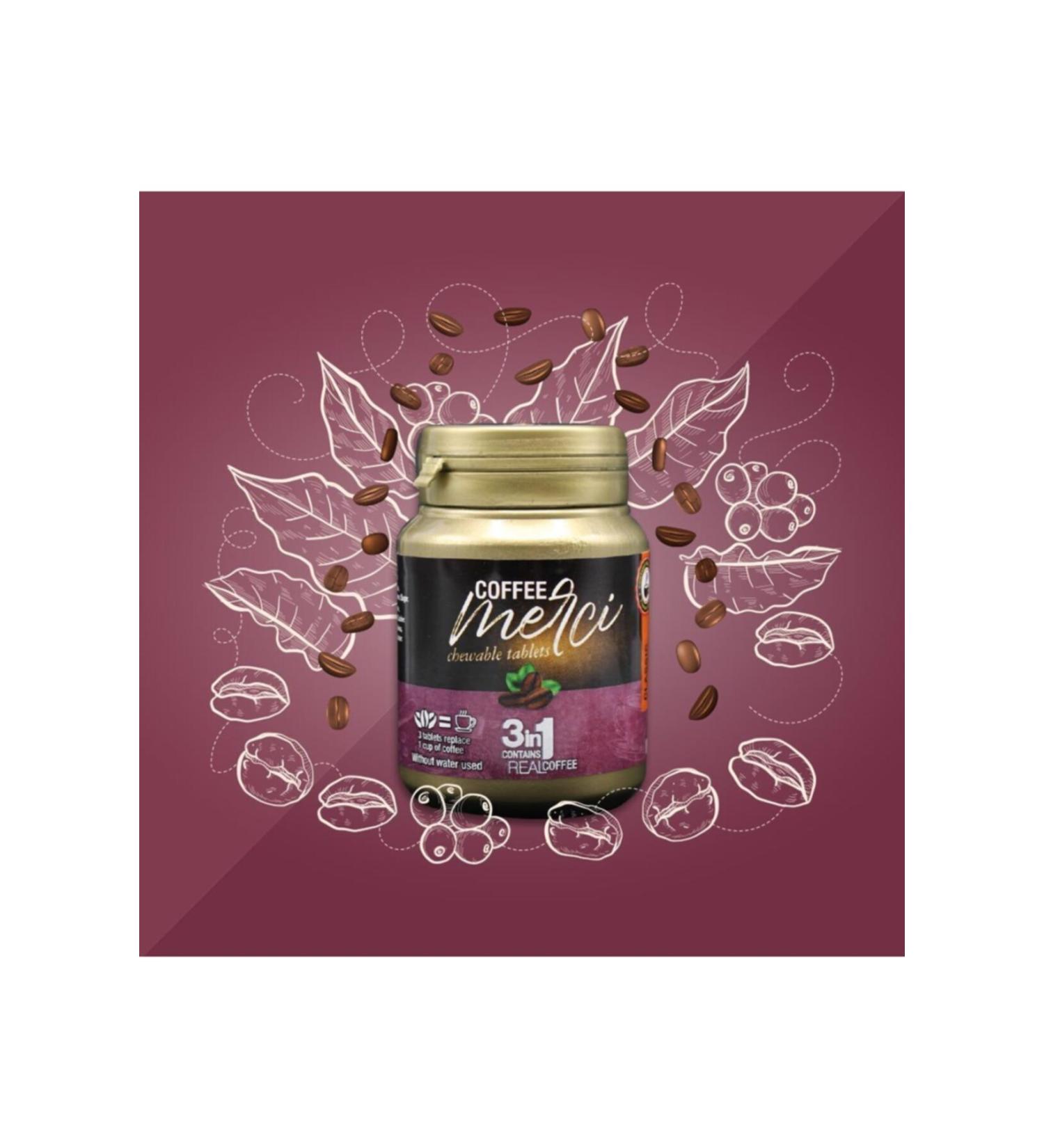 Merci Coffee Classic Edible Coffee Tablets 50 Gr