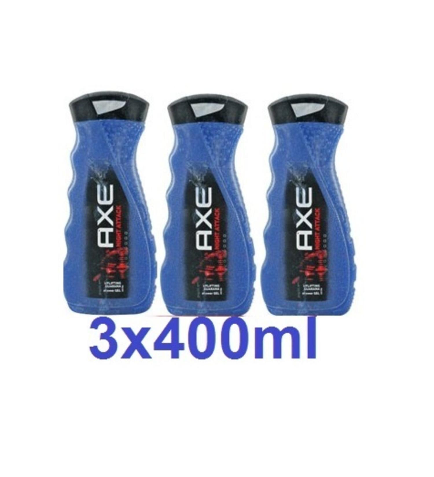 Ax Night Attack Uplifting Guarana Shower Gel Shower Gel 3x400ml 1200ml