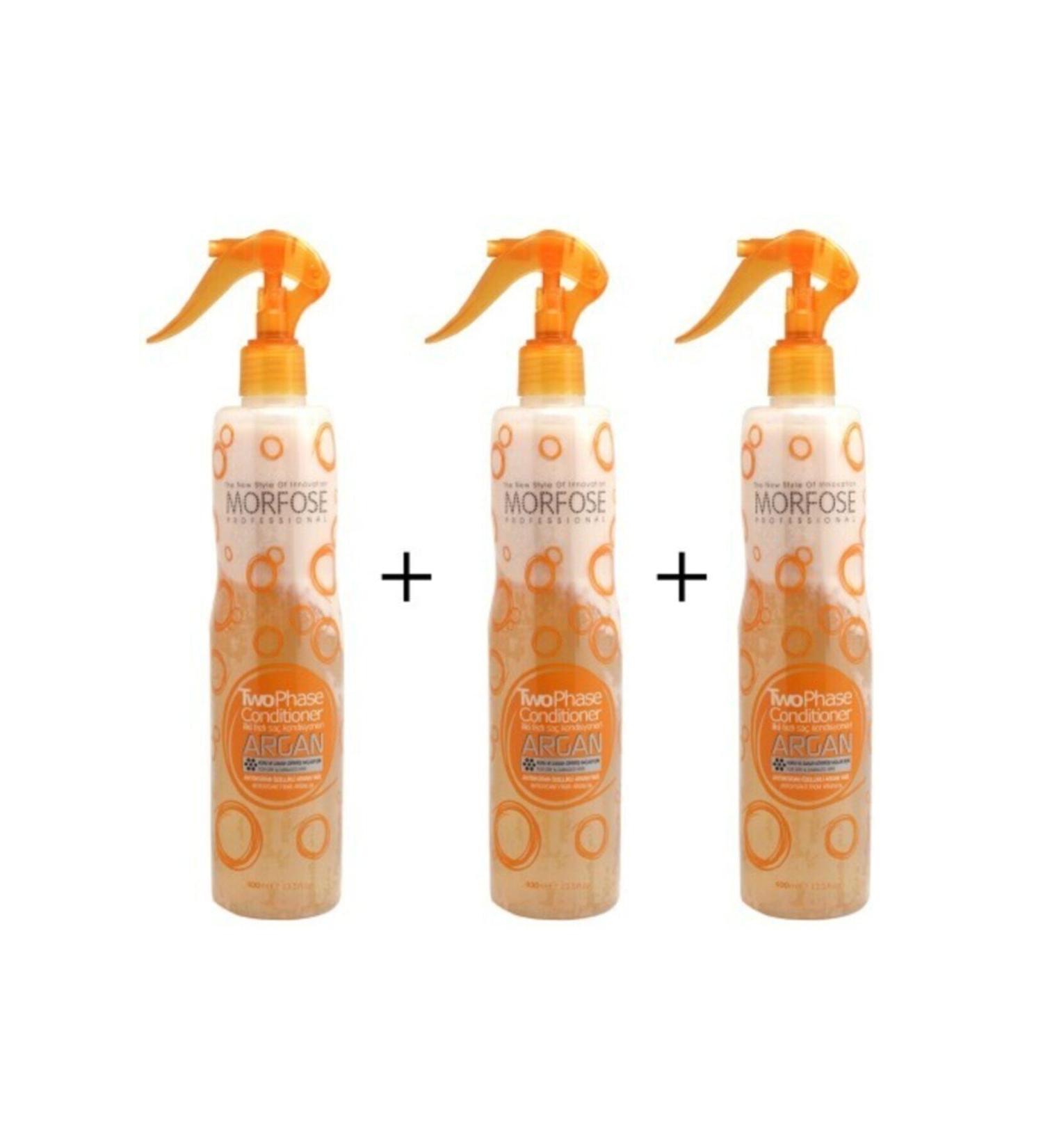 Morfose 3x400 Ml 2in1 Argan Blow Dry Water 400ml. Damaged Hair