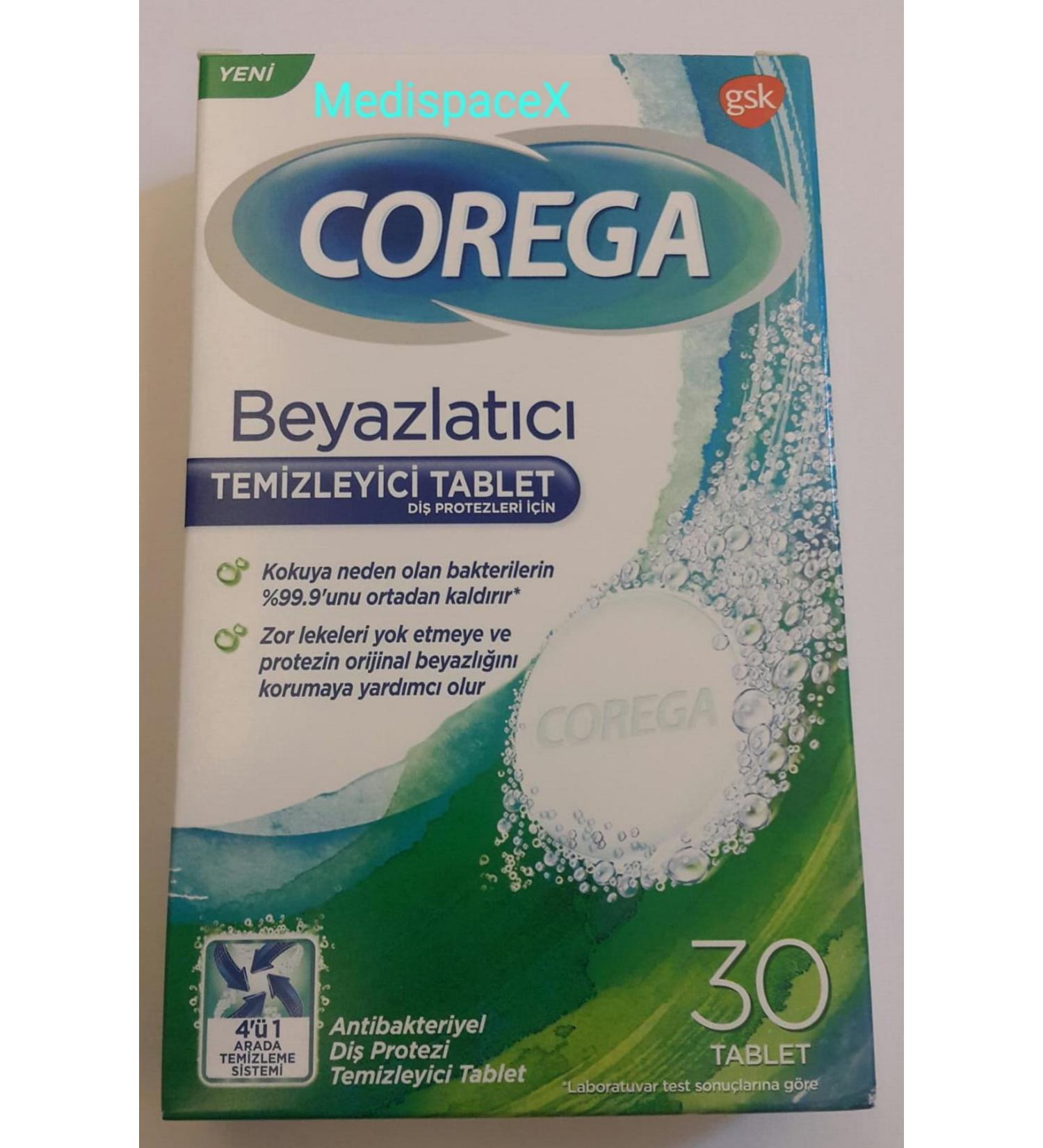 Corega Teeth Cleaner Whitener 30 Tablets