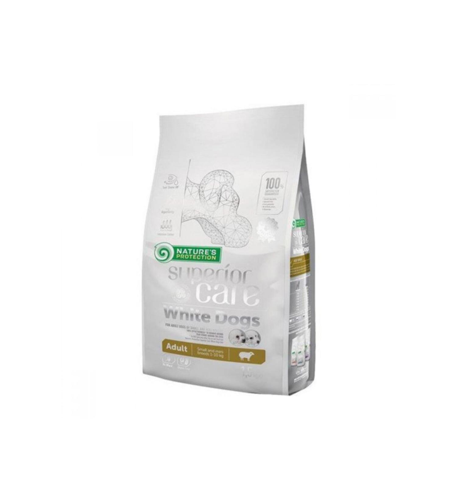 Nature's Protection Small Mini White Dogs Lamb Adult Dog Food 1.5kg