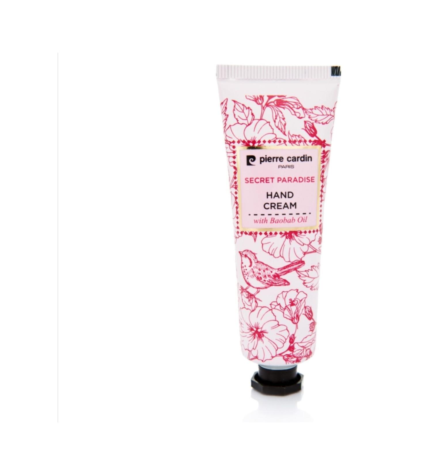 Pierre Cardin Secret Paradise Moisturizing Hand Cream with Baobab Oil and Vitamin E - 30 Ml