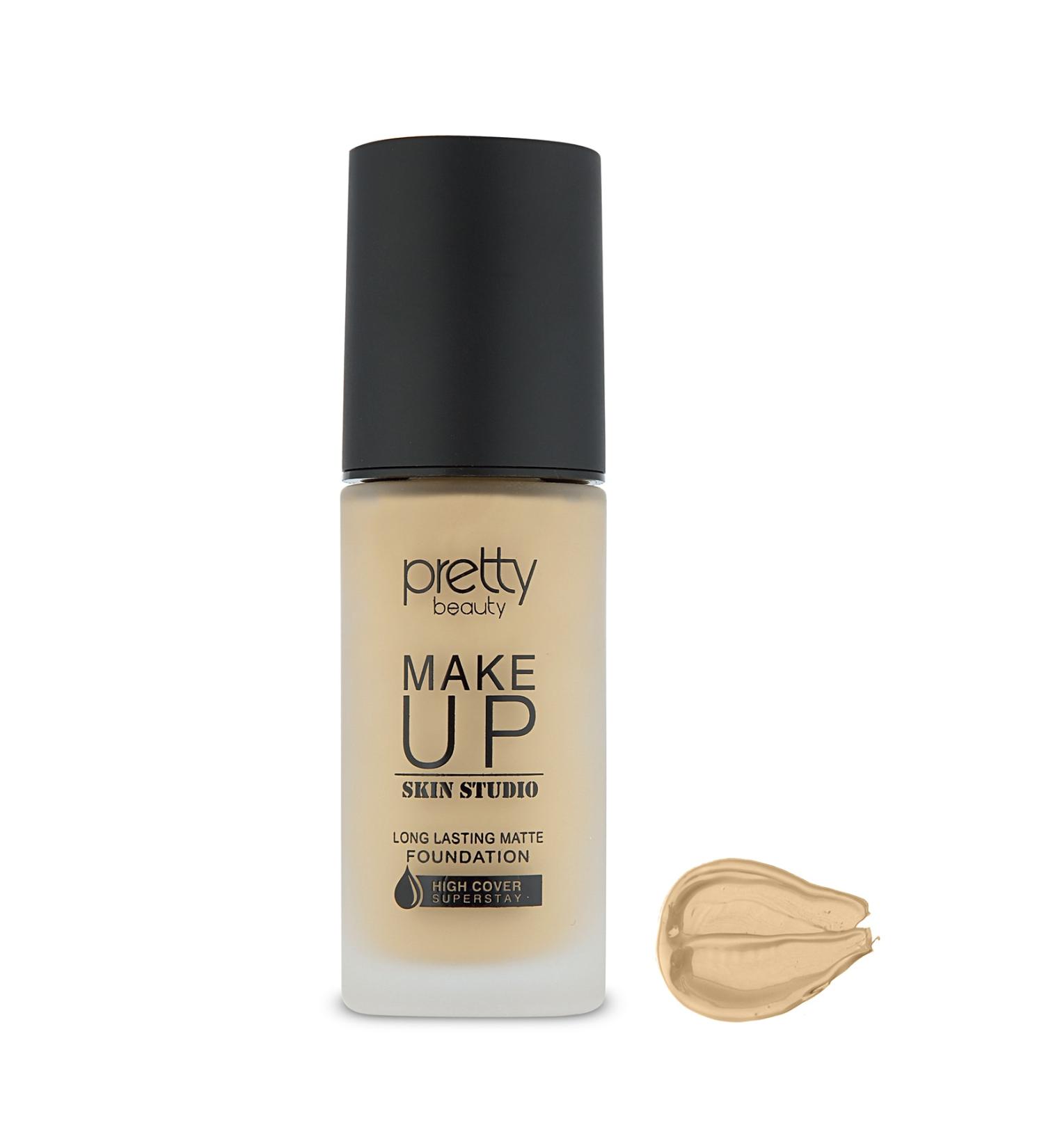 Pretty Beauty Make Up Skin Studio High Coverage Matte Foundation No:1