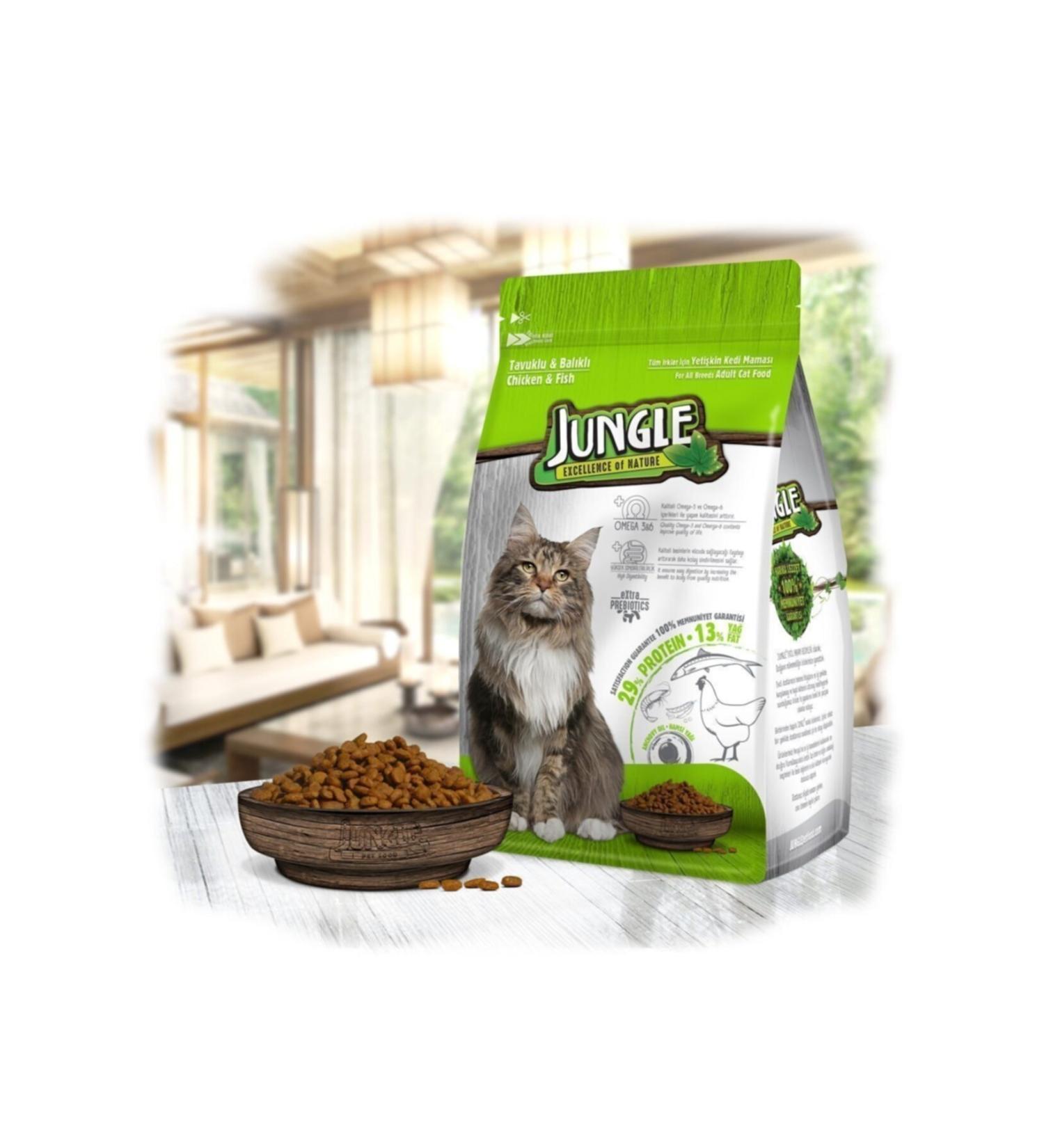 Jungle Chicken and Fish Adult Cat Food 1.5 Kg