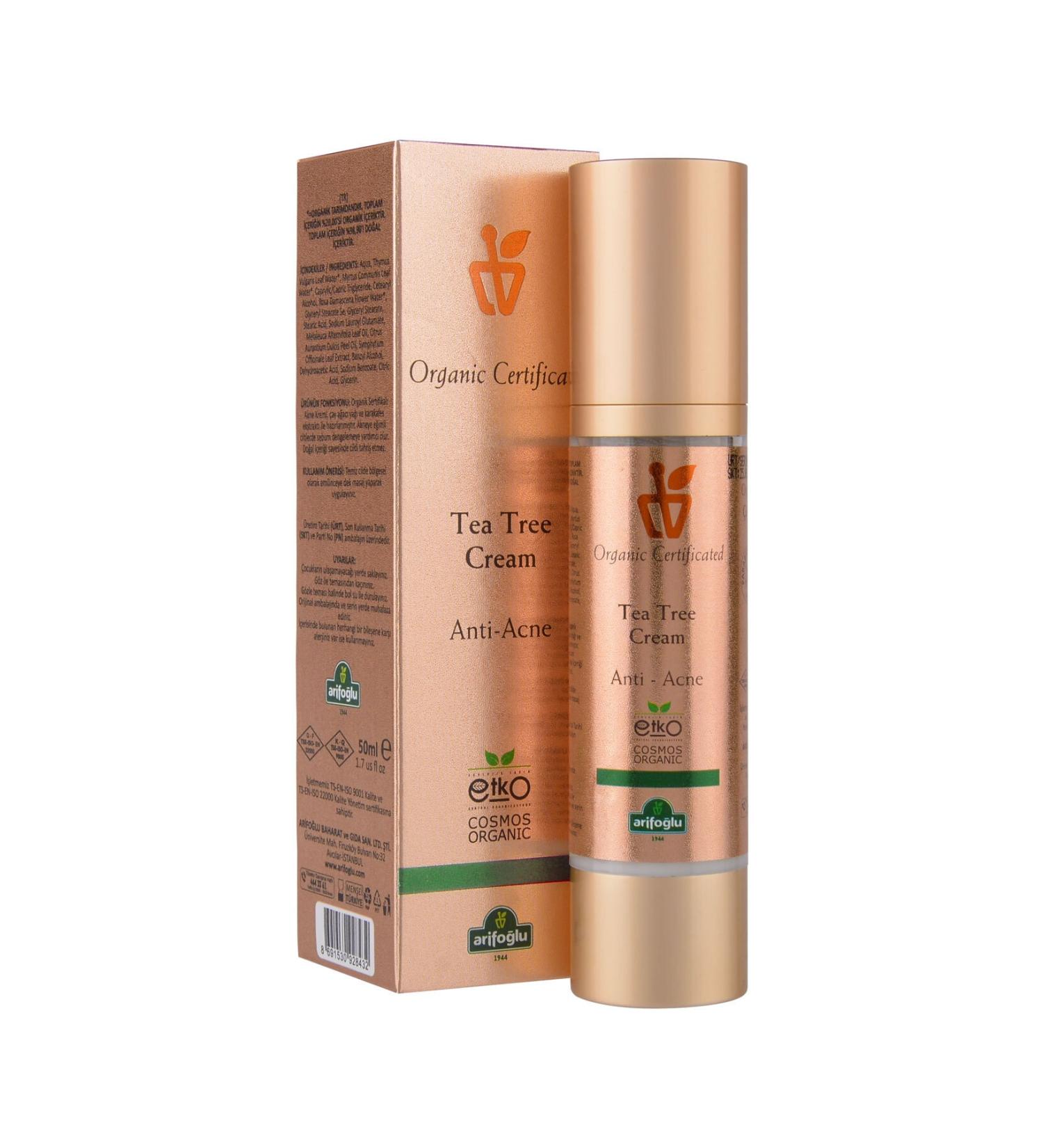 Arifo lu Organic Certified Tea Tree Cream - Anti Acne 50ml