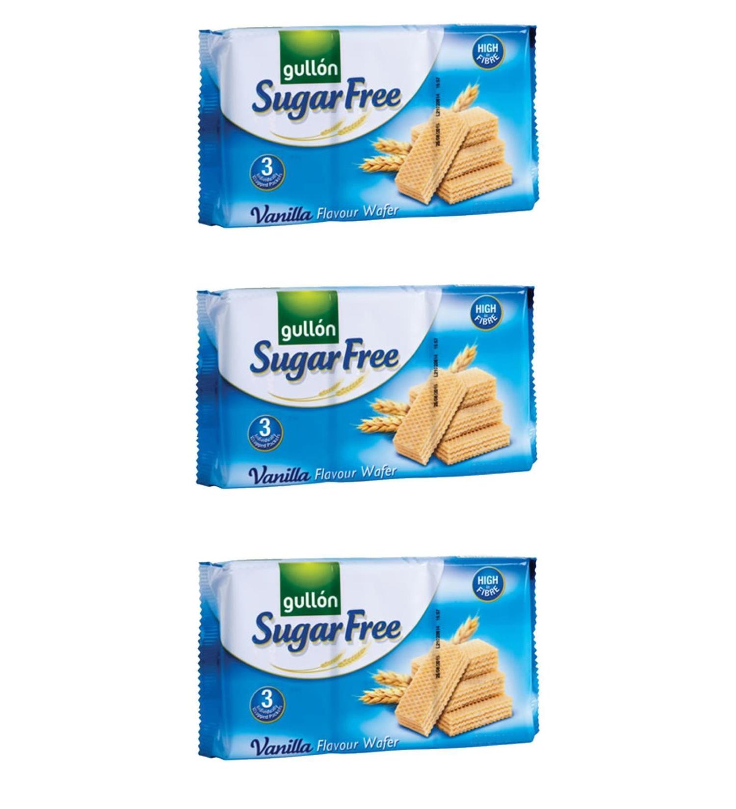 Gullon Sugar-Free Vanilla Cream Wafer 180gr X 3 Pieces