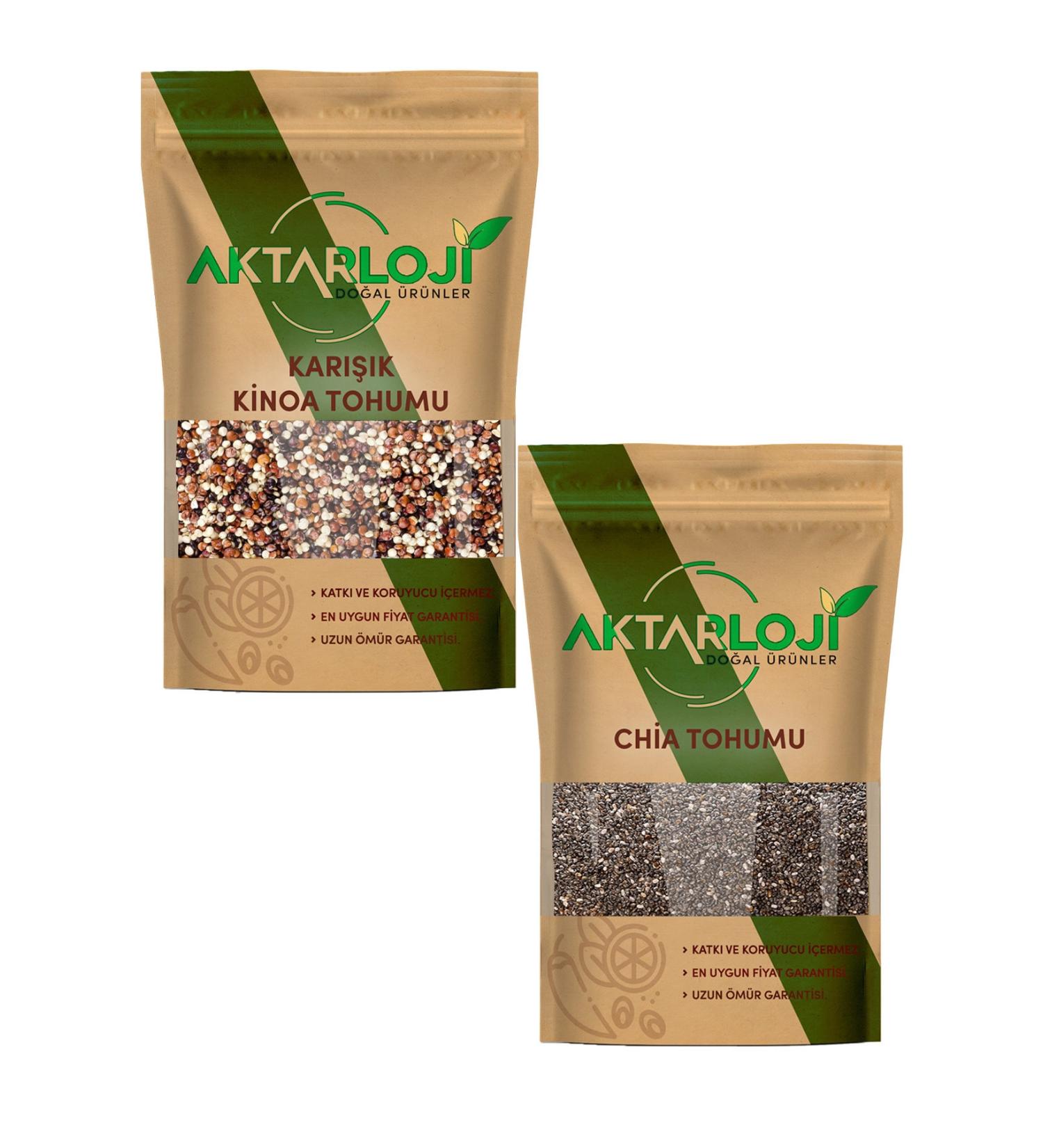 500 gr mixed quinoa seeds + 500 gr black chia seeds