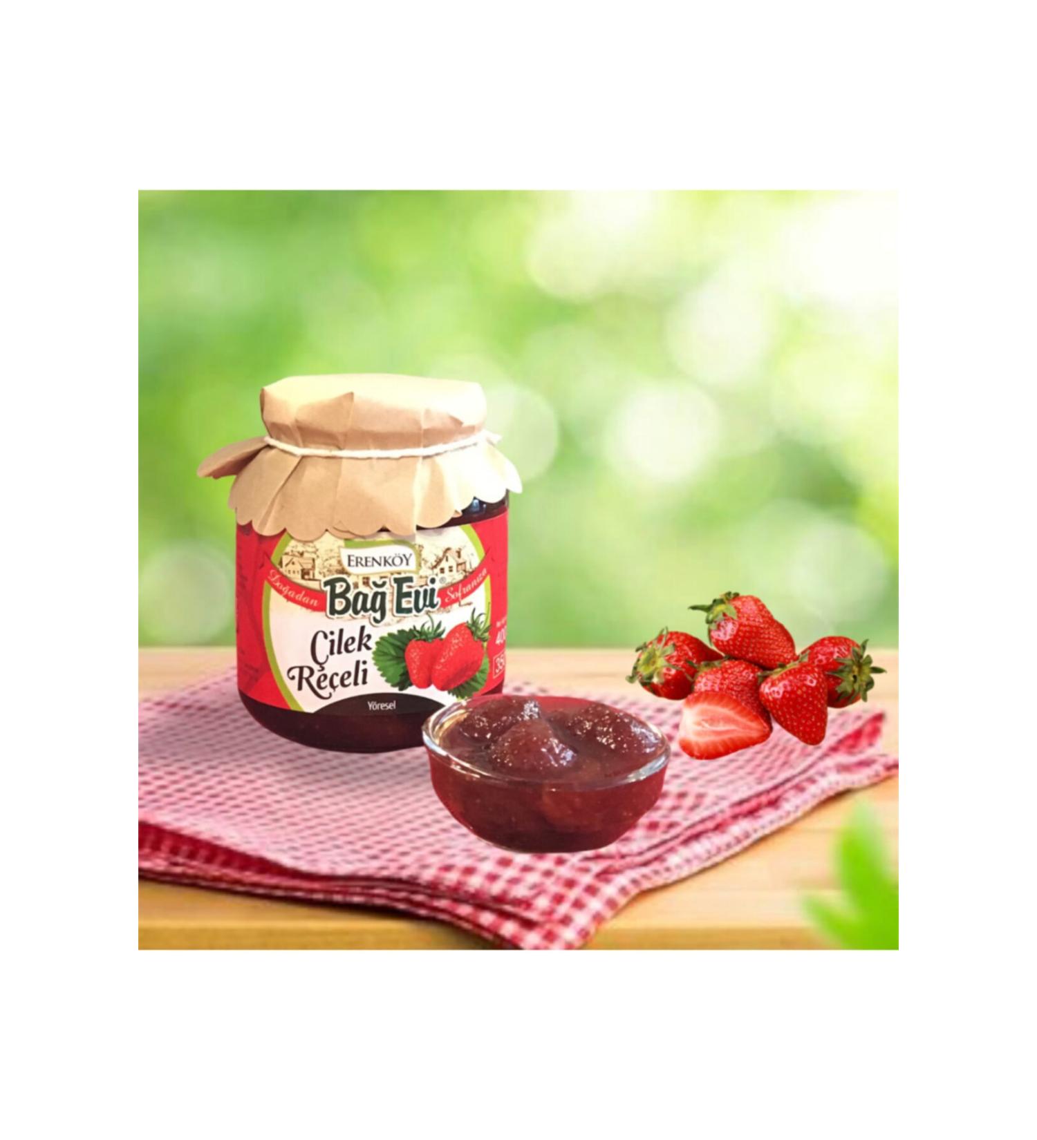 Erenk y Ba Evi Strawberry Jam from Nature to Your Table 400gr