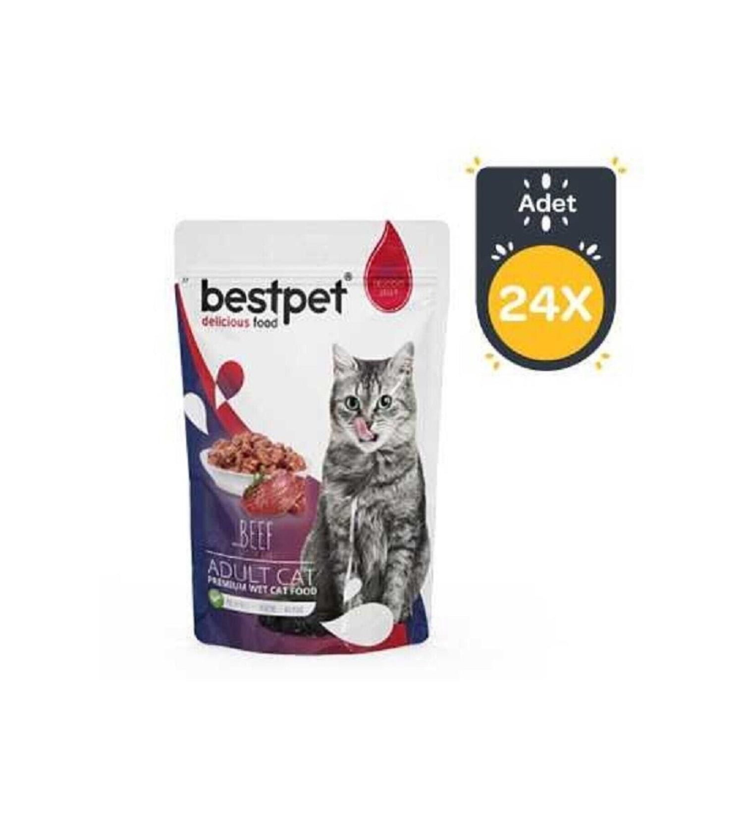 Bestpet Kitten Pouch Jelly Chicken Meat Kitten Cat Wet Food 85 Gr 24 Pieces