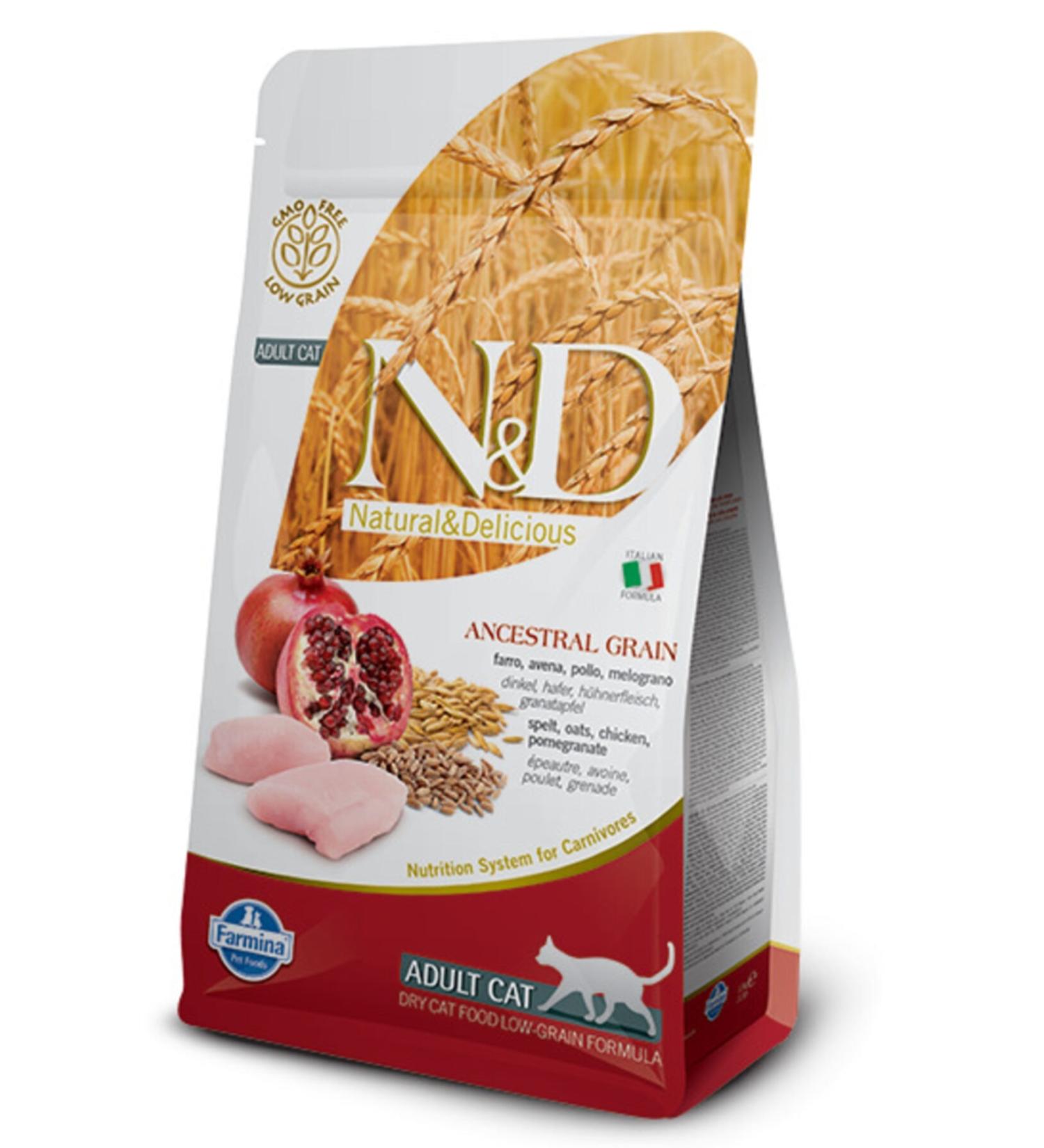 Nds Nd Low Grain Chicken Pomegranate Adult Cat Food 5 kg