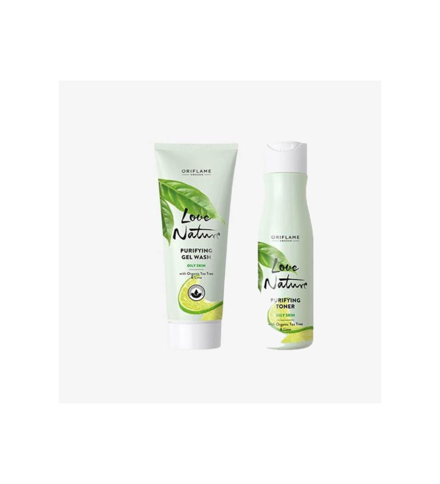 Oriflame Love Nature Purifying Wash Gel +love Nature Purifying Toner
