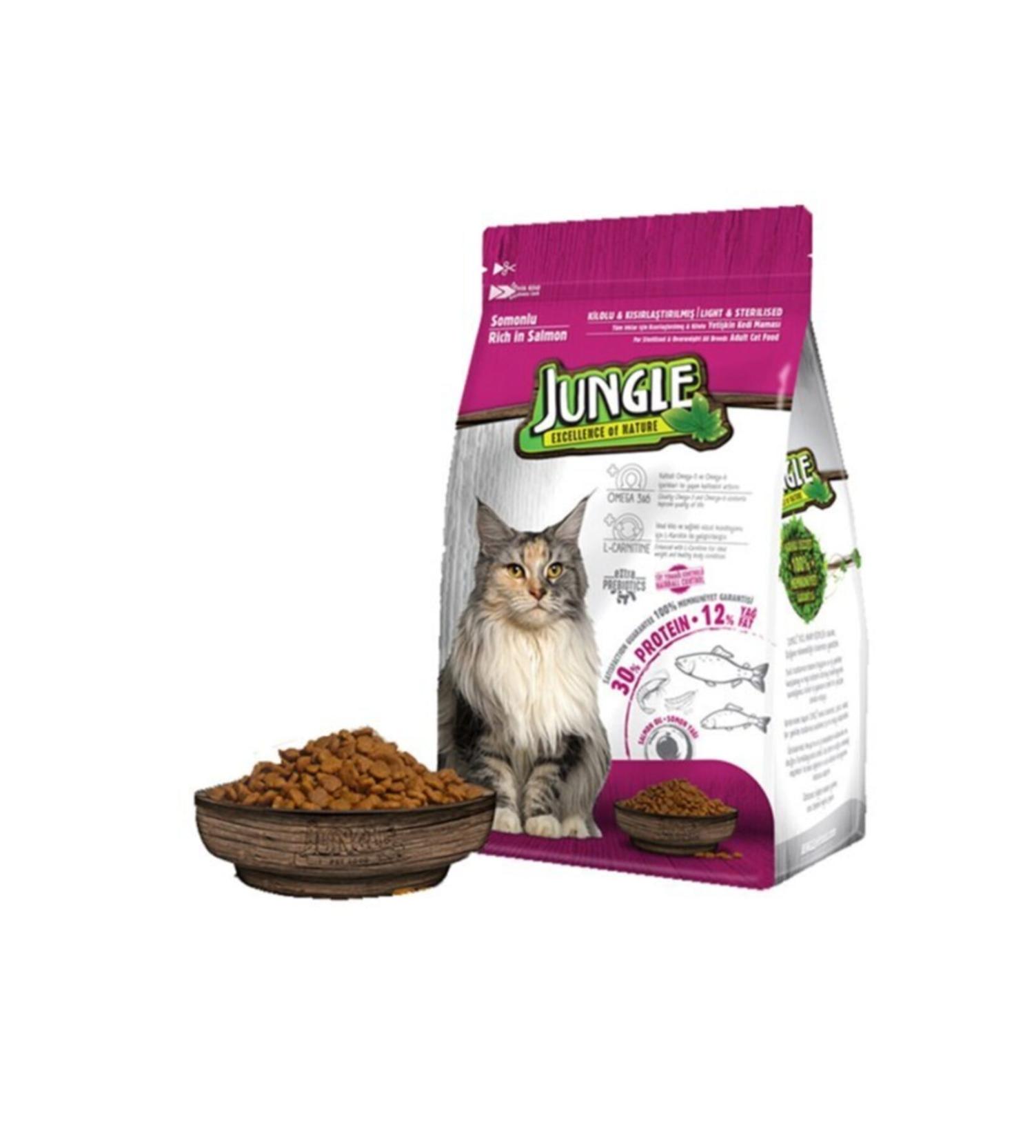 Jungle Sterilized Salmon Adult Cat Food 1.5 Kg