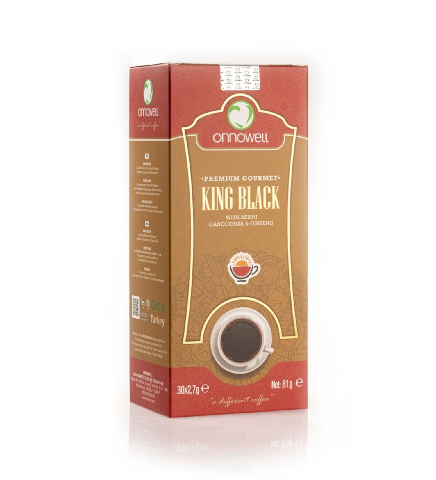 onnowell Premium Gourmet King Black Coffee - Reishi Ganoderma & Ginseng