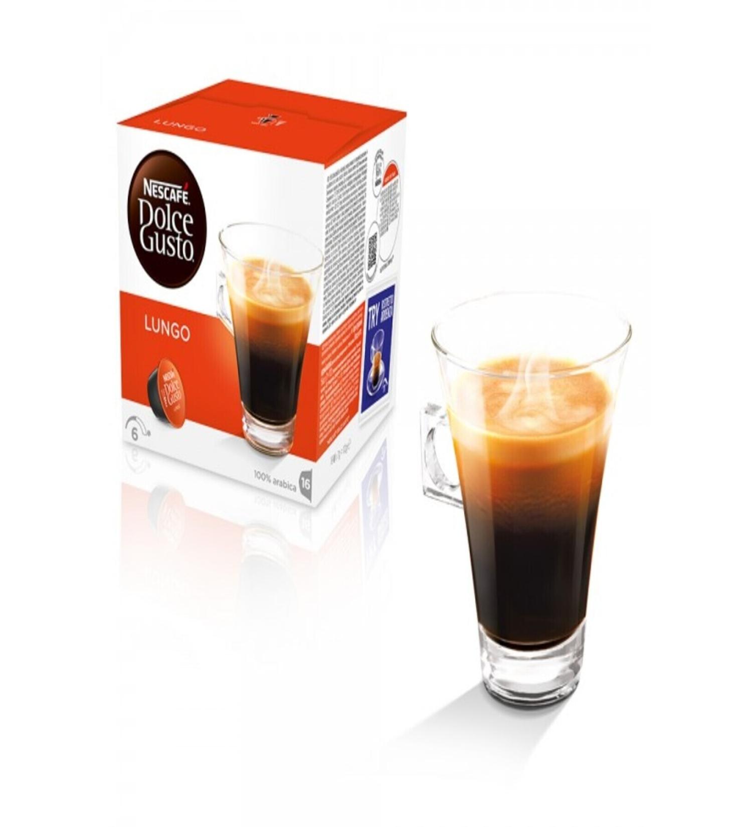 Nescafe Dolce Gusto Lungo Capsule Coffee 16 Pieces