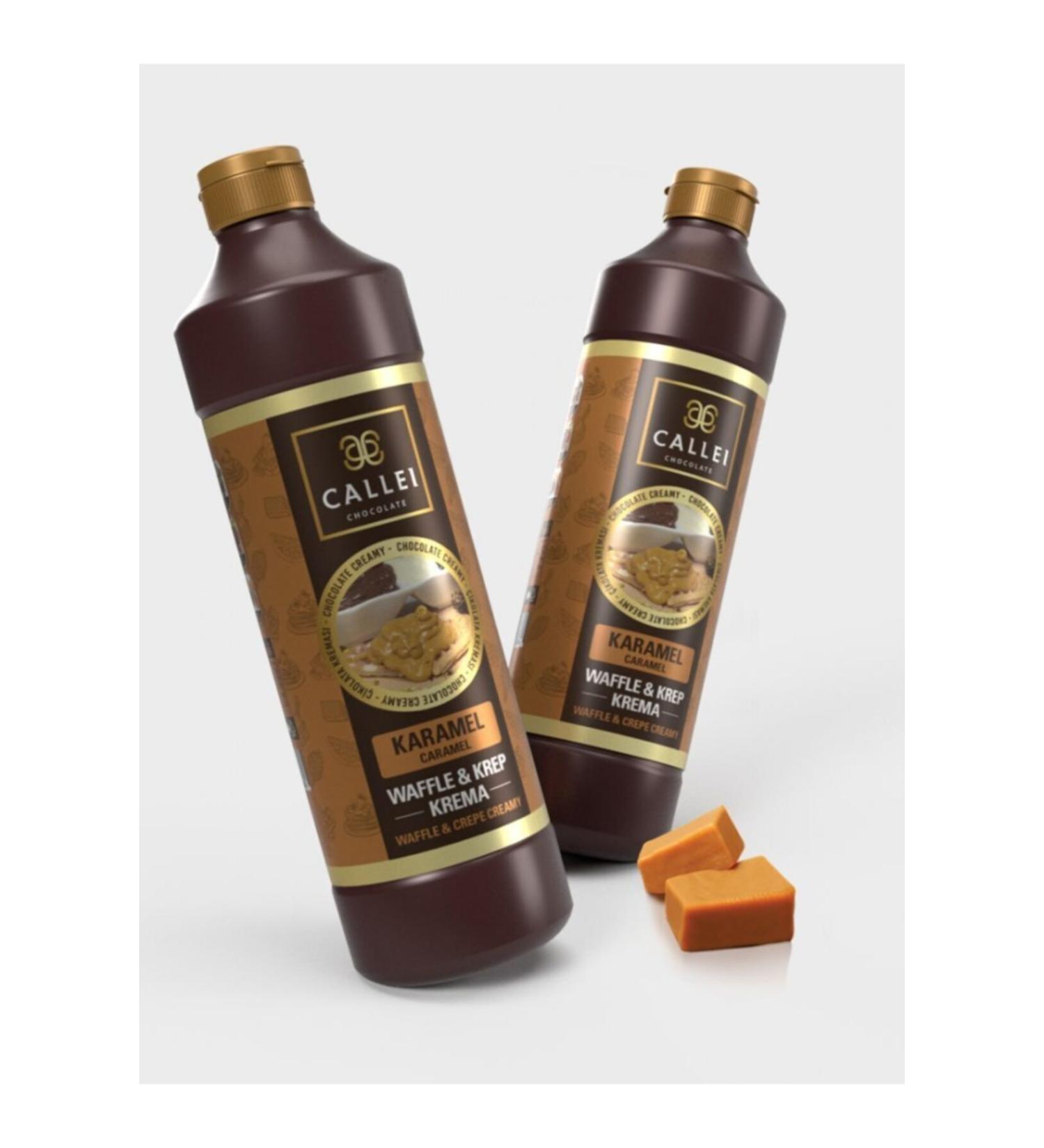 Callei Waffle Sauce Bottle 1000 Gr Caramel