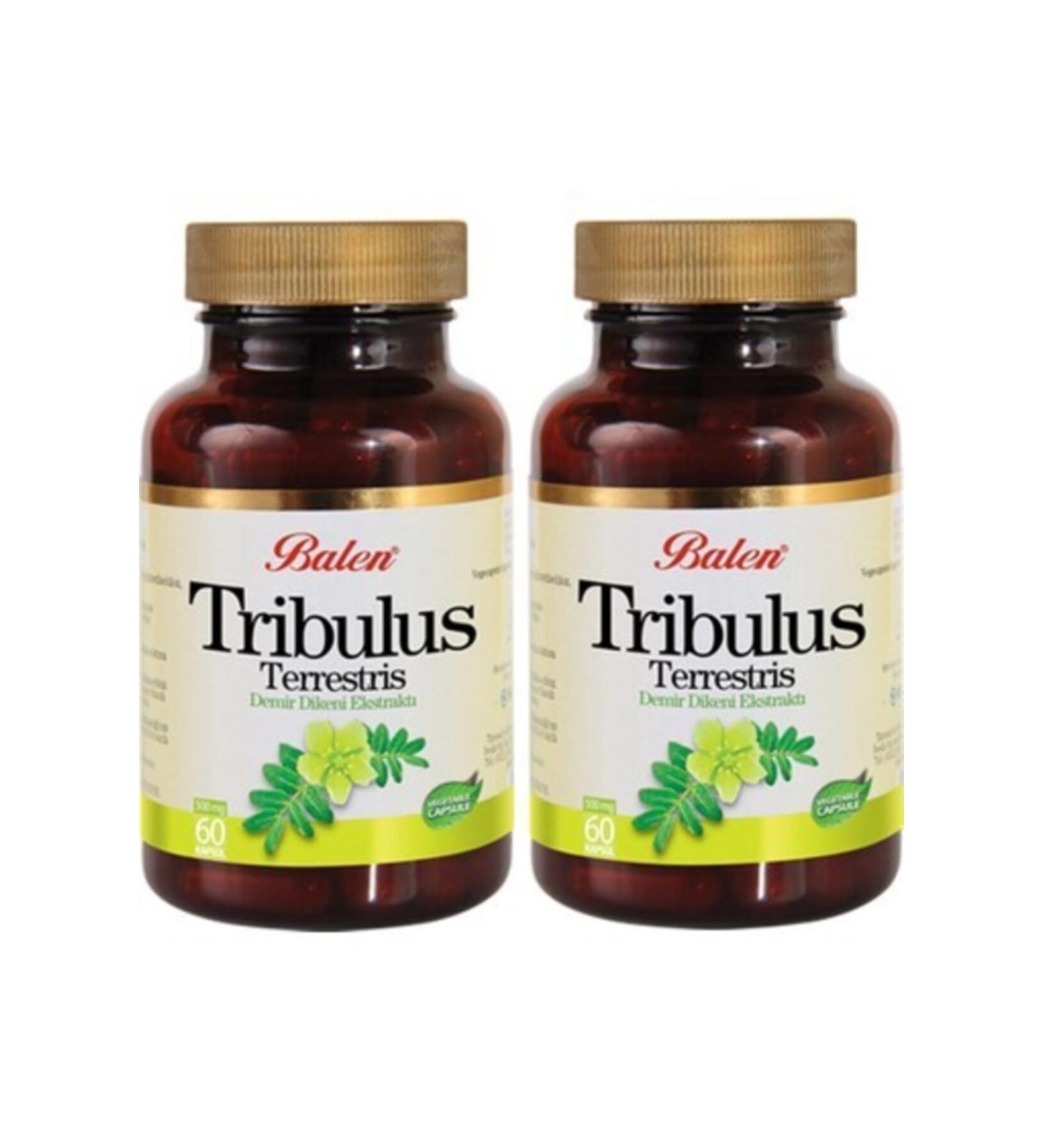 Balen Tribulus Terrestris Iron Thorn Extract 60 Capsules X 620 Mg X 2 Tribulus