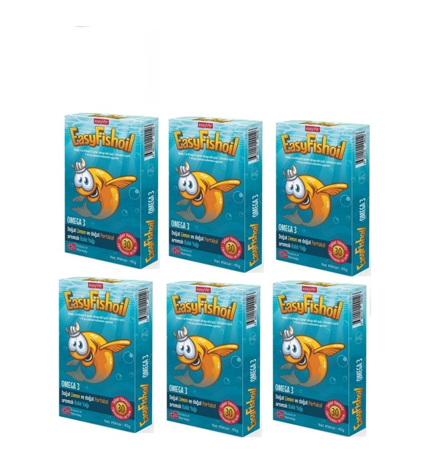 Easy Fishoil Easy Fish Oil Chewable Flavored 30 Tablets with No Added Sugar for Children*6