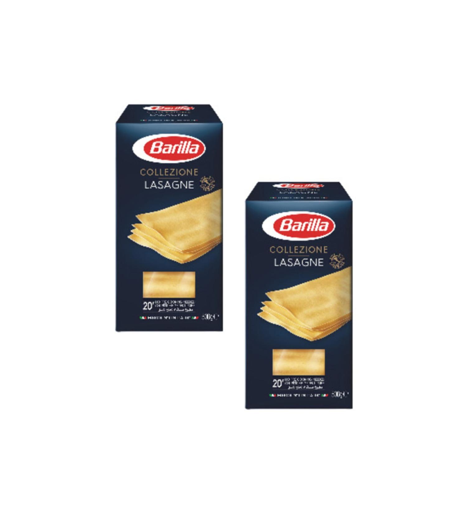 Barilla Lasagna / Lasagne Plain Pasta 500 Gr. X 2 Pieces (Special Collection)