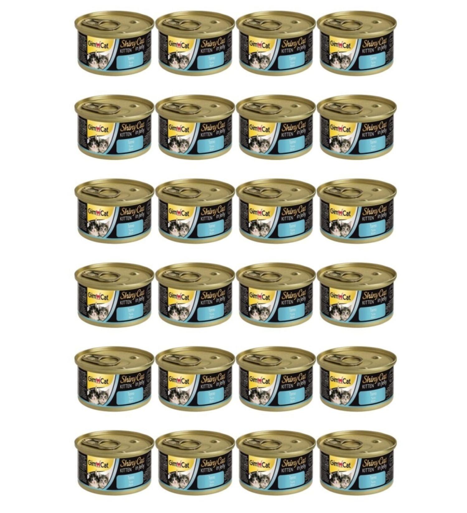 Gimcat Shinycat Tuna Fish Canned Kitten Food 70 gr X 24 Pieces