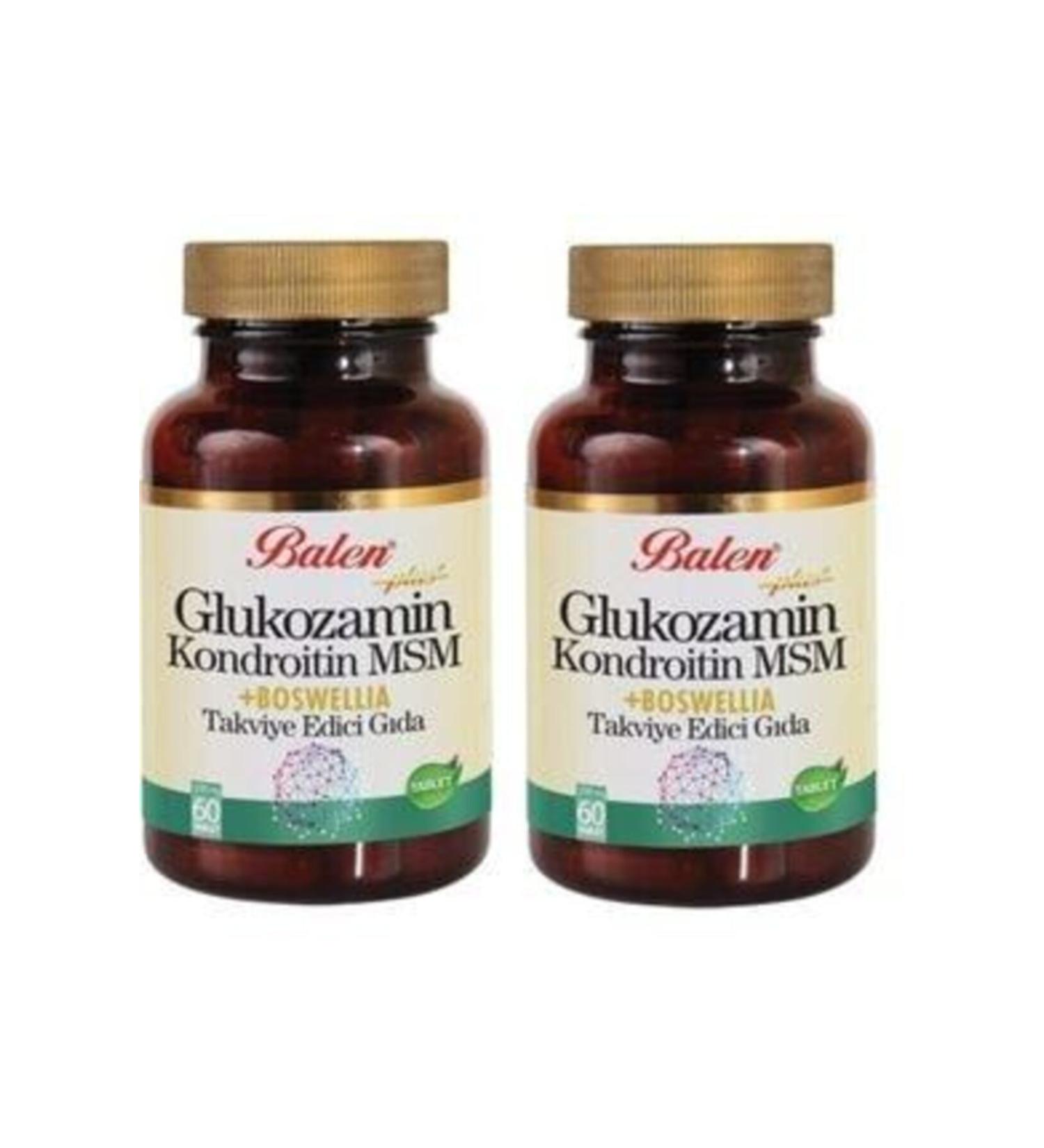 Balen 2 Boxes Glucosamine Chondroitin Msm Boswellia Daily Tablet 60 X 1200 Mg Glucosamine Boswellia