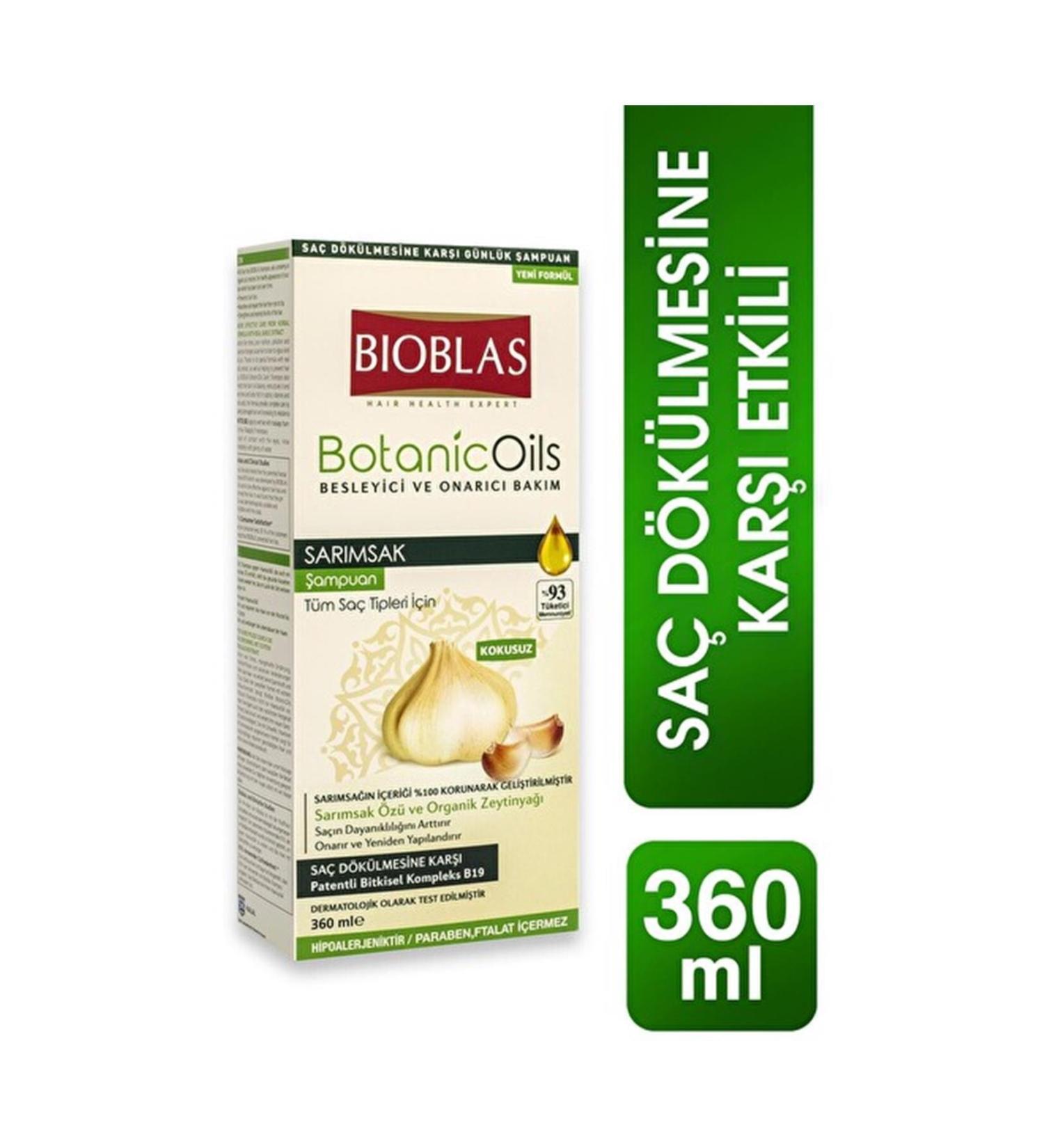 Bioblas Botanic Oils Garlic Shampoo for All Hair Types 360 Ml