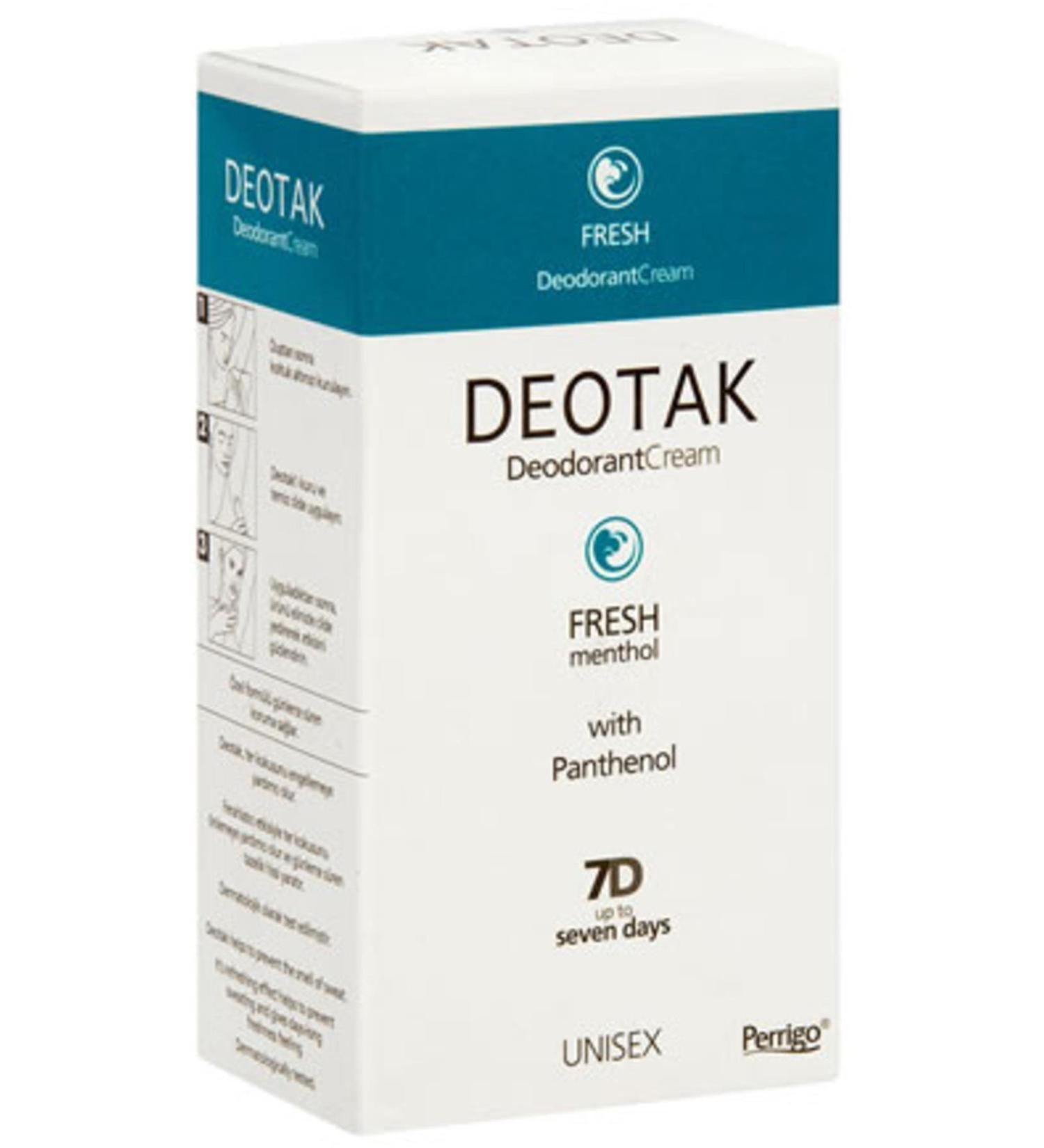Deotak Brand: Cream Deodorant Fresh 35 Ml