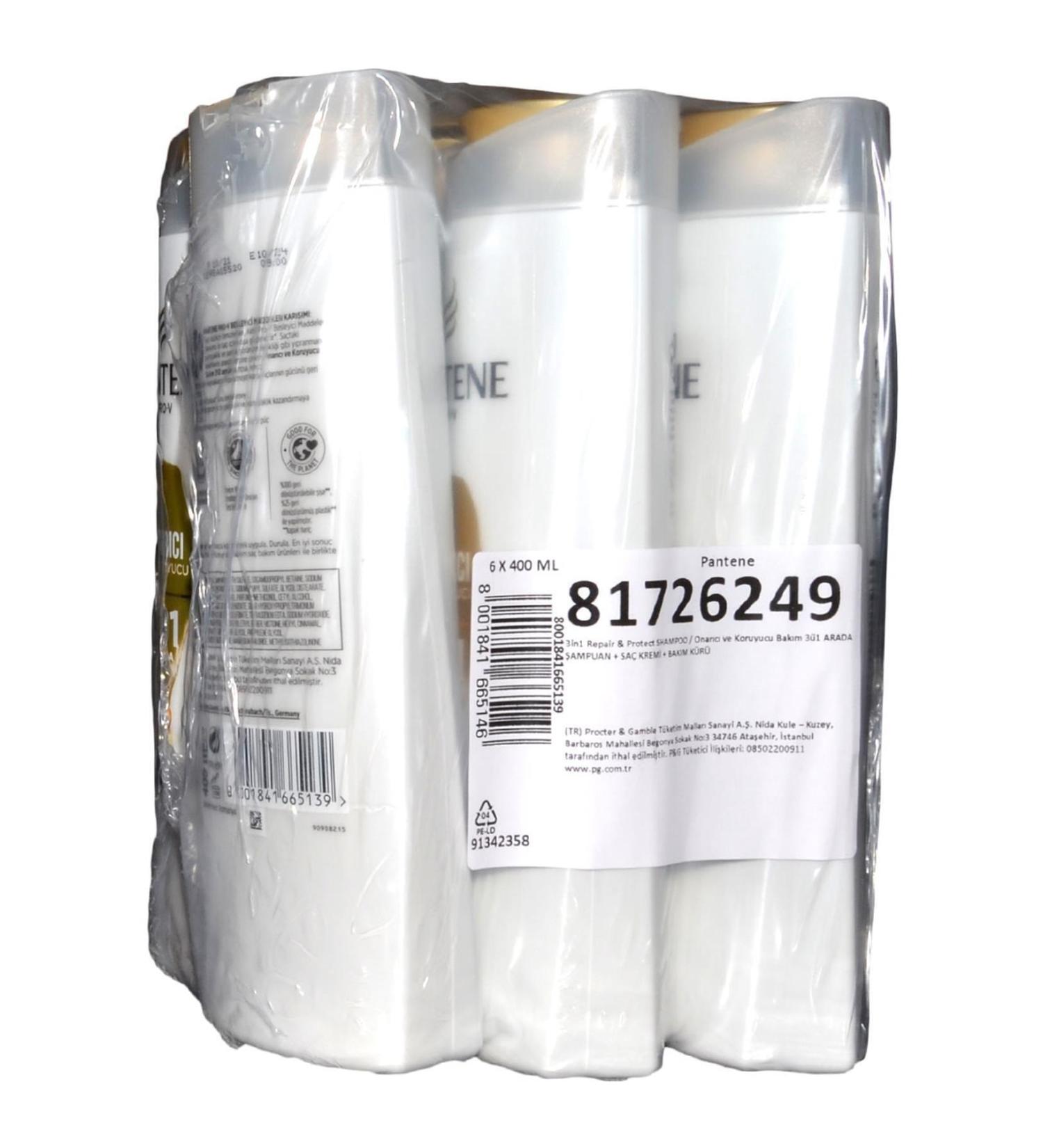 Pantene Brand: Shampoo 400 Ml Repairing Protective 3 in 1 8001841665139 Category: Shampoo