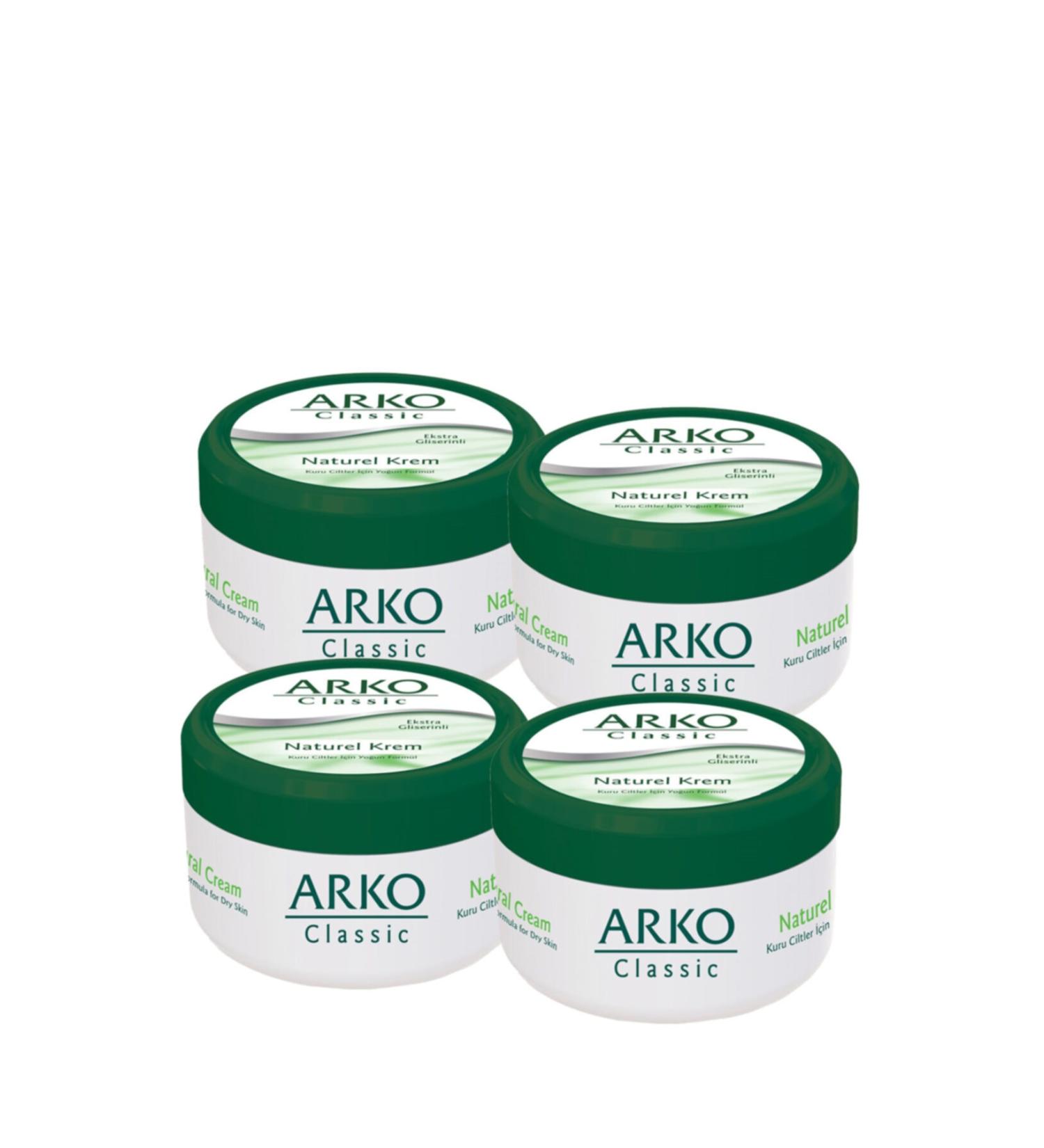 Arko Classic Natural Cream 300mlx 4 Pieces - Buy Online on GoSupps.com