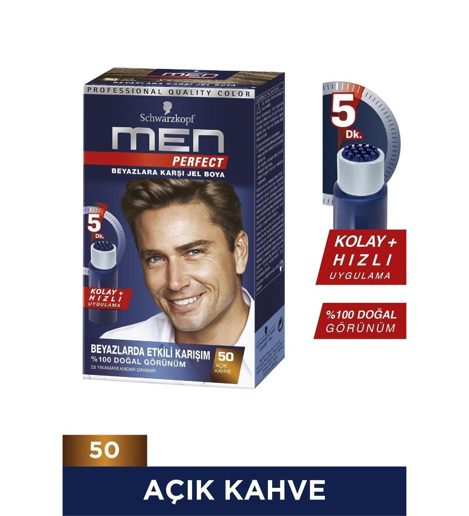 Schwarzkopf Hidden Beauty Men Perfect Perfect Men No:50 Light Brown Hair Dye