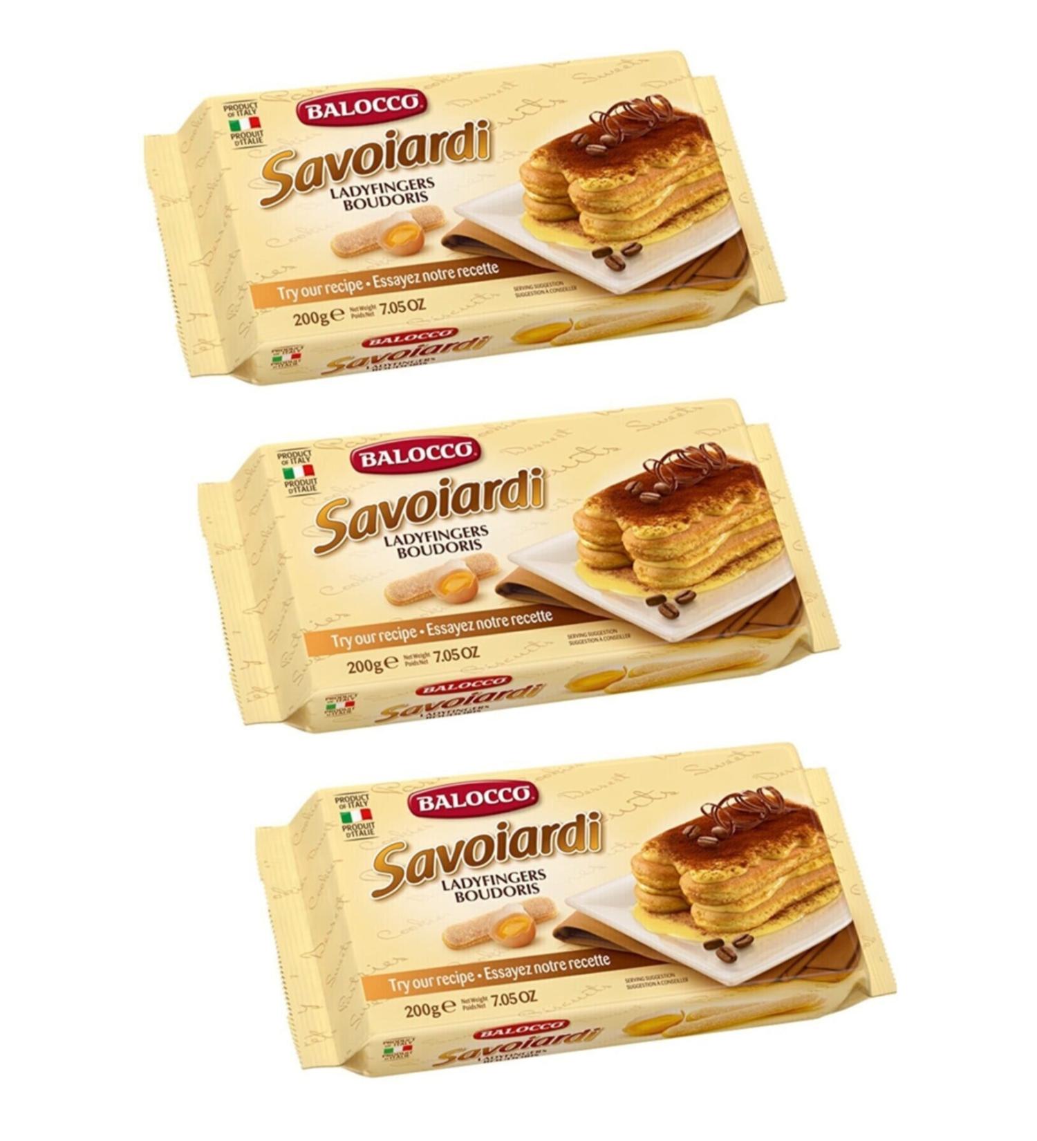 Balocco Savario Cat Tongue Biscuits 200 Gr X 3 Pieces