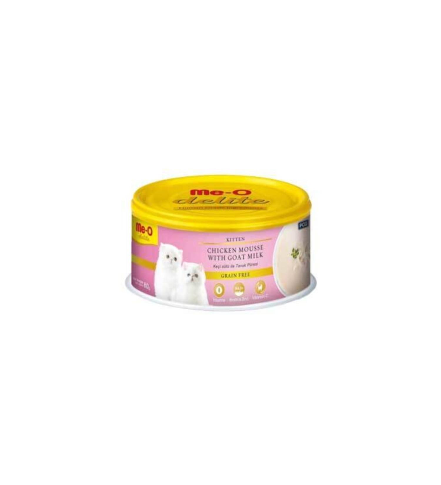 me-o Goat Milk and Chicken Puree Canned Kitten Food 80 gr X 6 Pieces